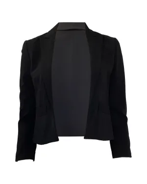 Cropped Notch Collar Blazer