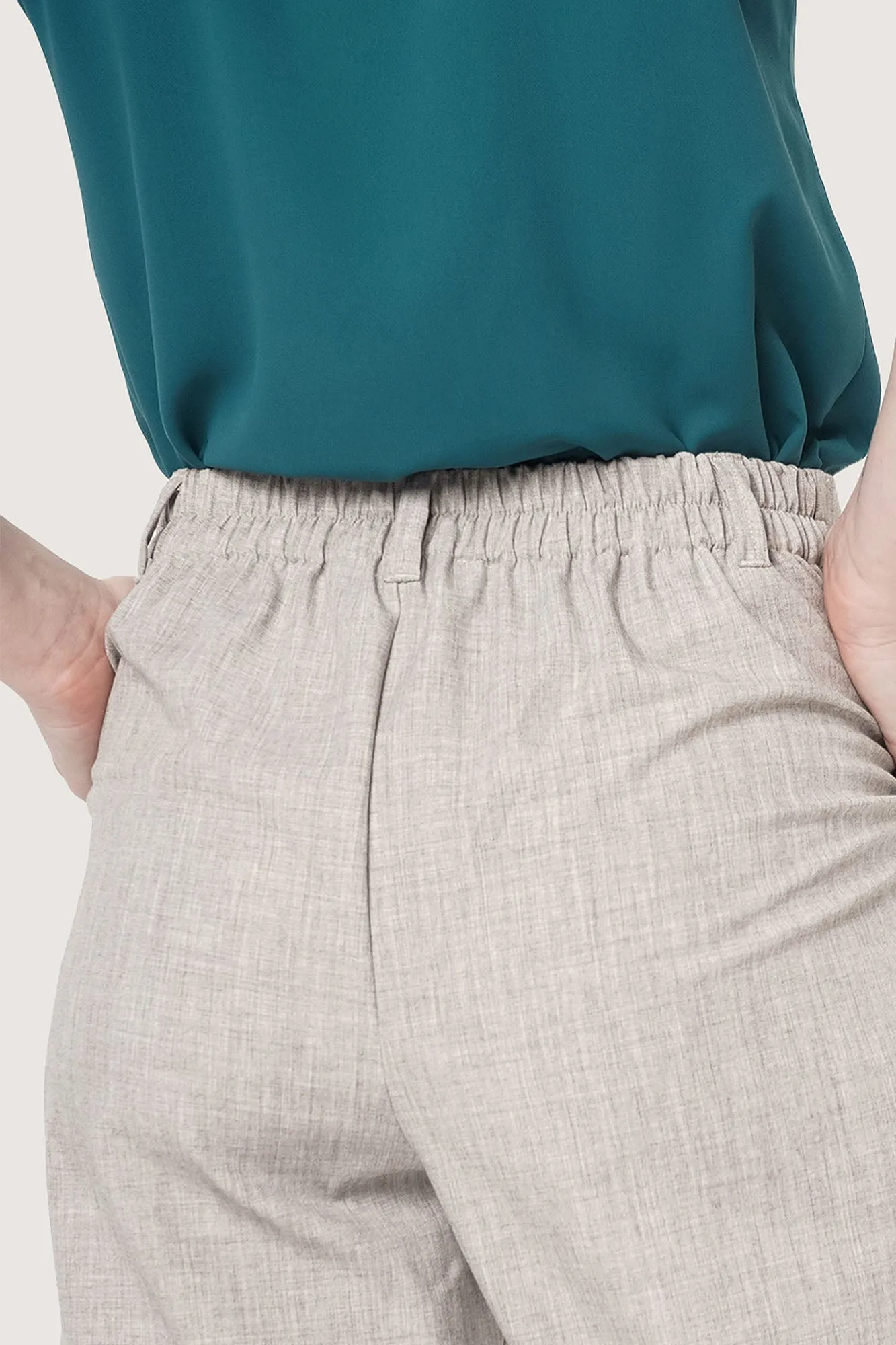 Cropped Wide Leg Trousers
