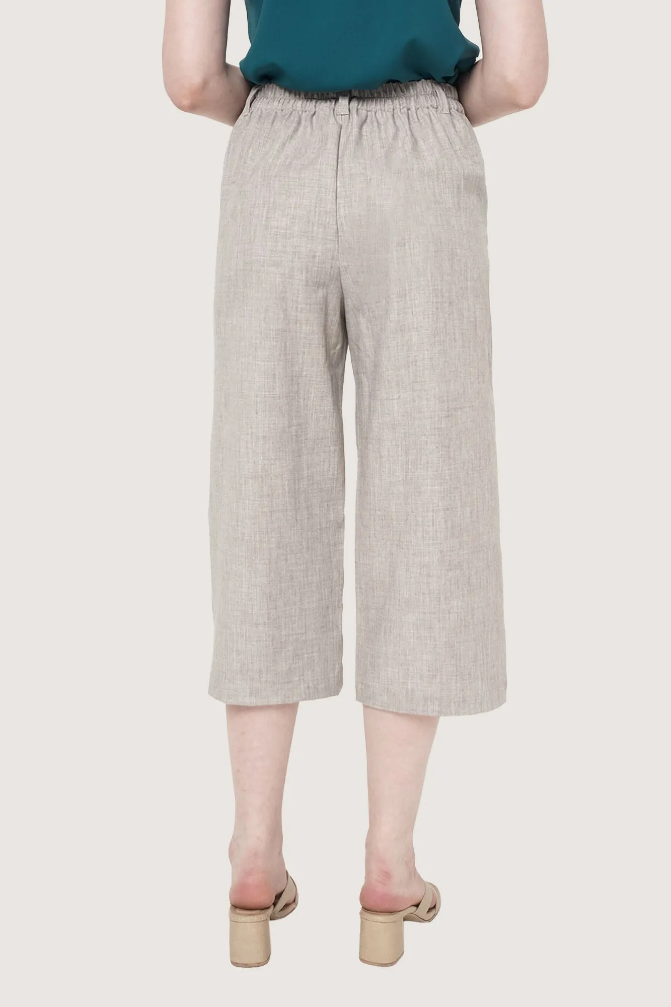 Cropped Wide Leg Trousers