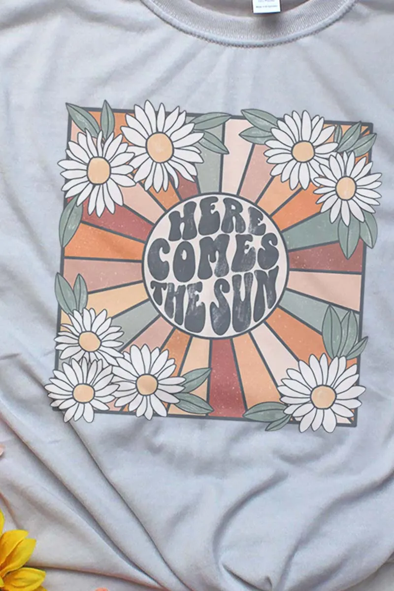 Daisy Here Comes The Sun Unisex Dri-Power Poly Tee