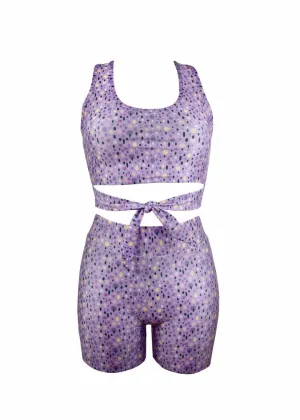 DAPHNE BIKER SHORTS - PURPLE TROUT