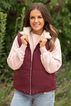 Dark Berry and Tan Vest