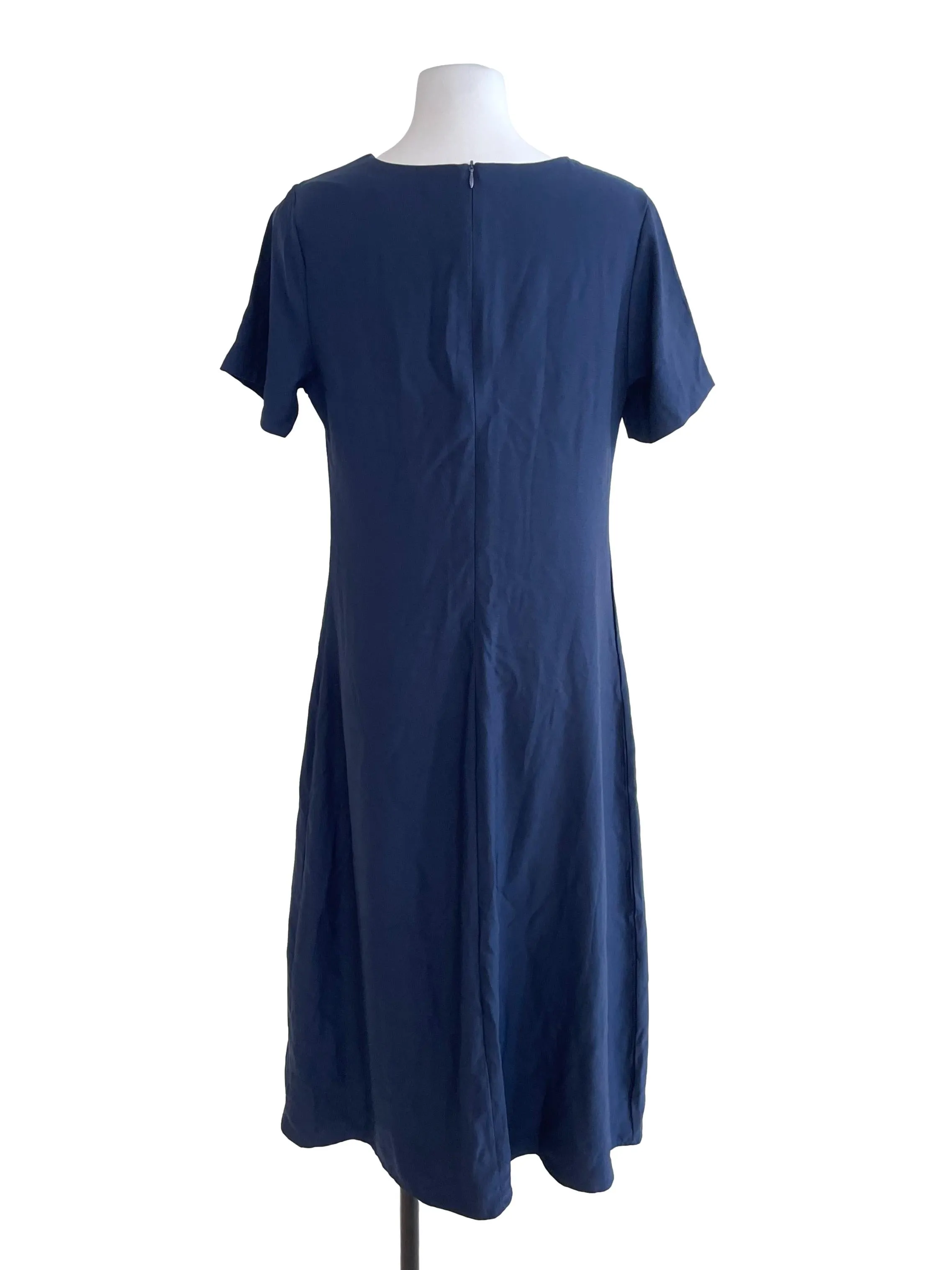 Dark Blue Button Slip Dress
