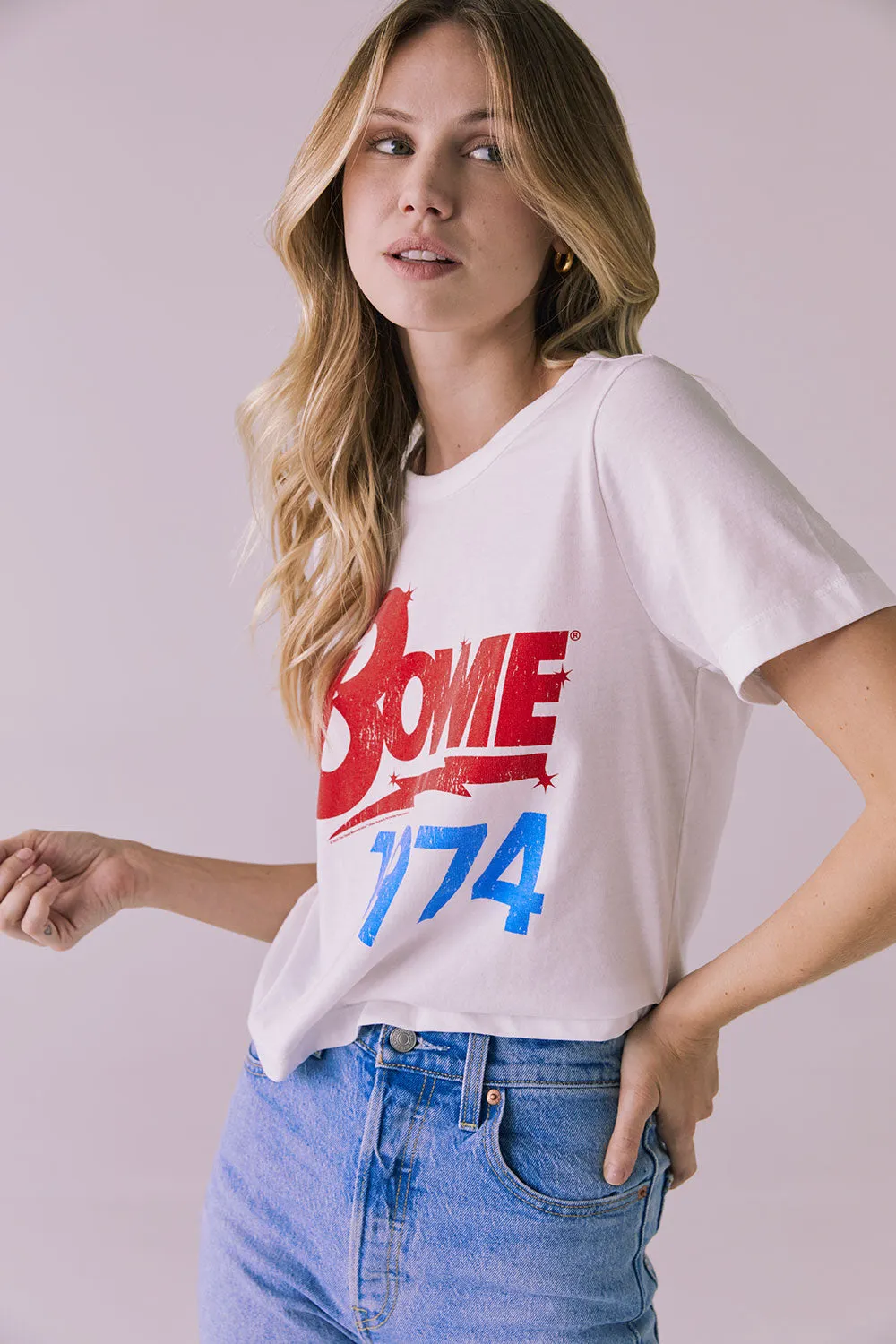 David Bowie Bowie 1974 Short Sleeve Embroidery Tee