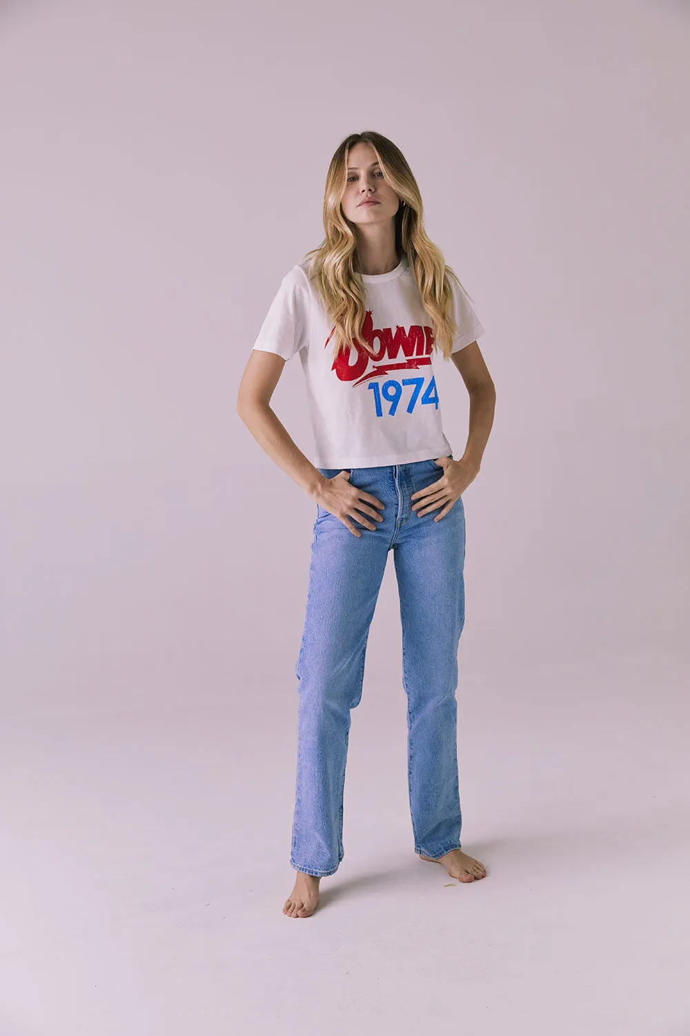 David Bowie Bowie 1974 Short Sleeve Embroidery Tee