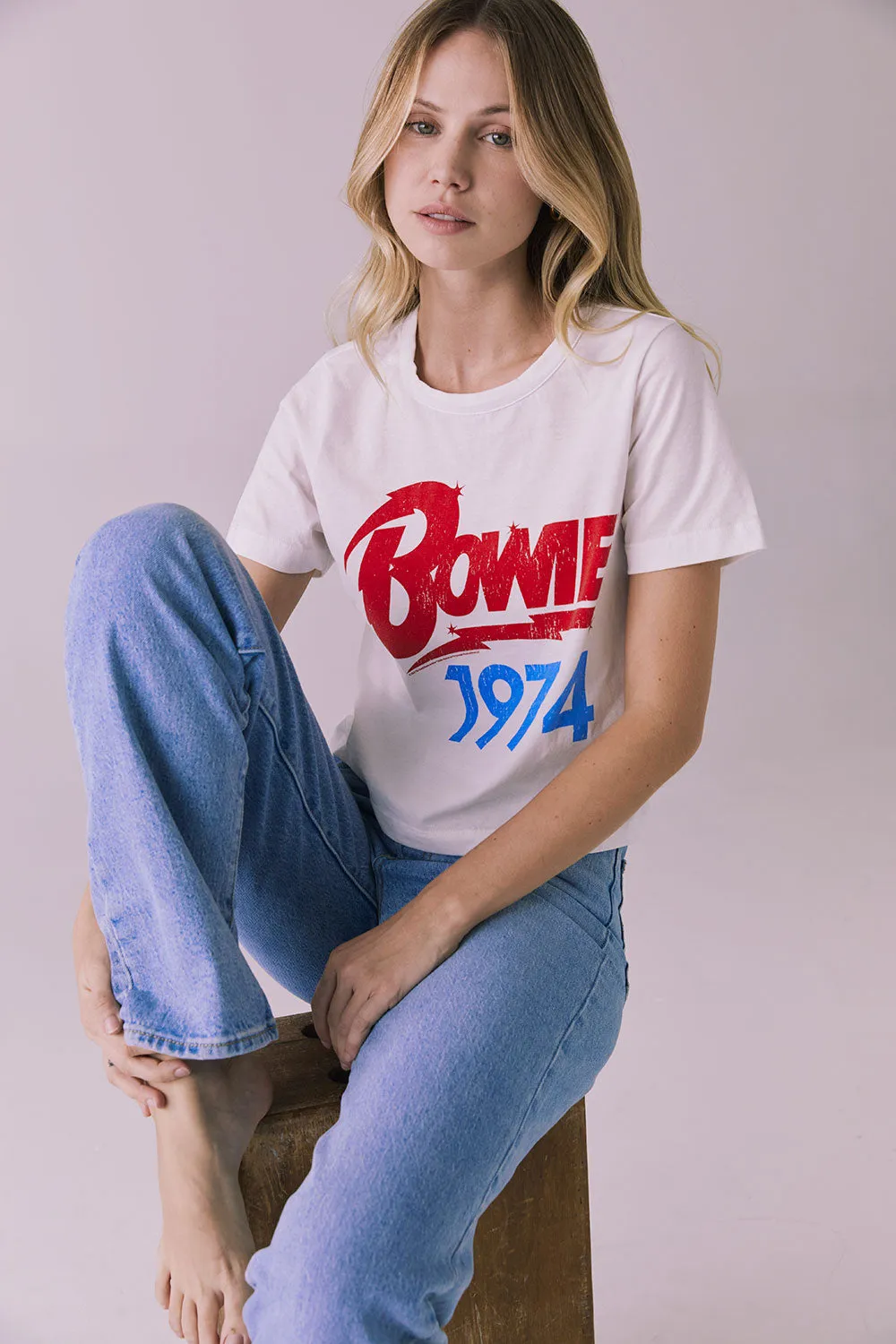 David Bowie Bowie 1974 Short Sleeve Embroidery Tee