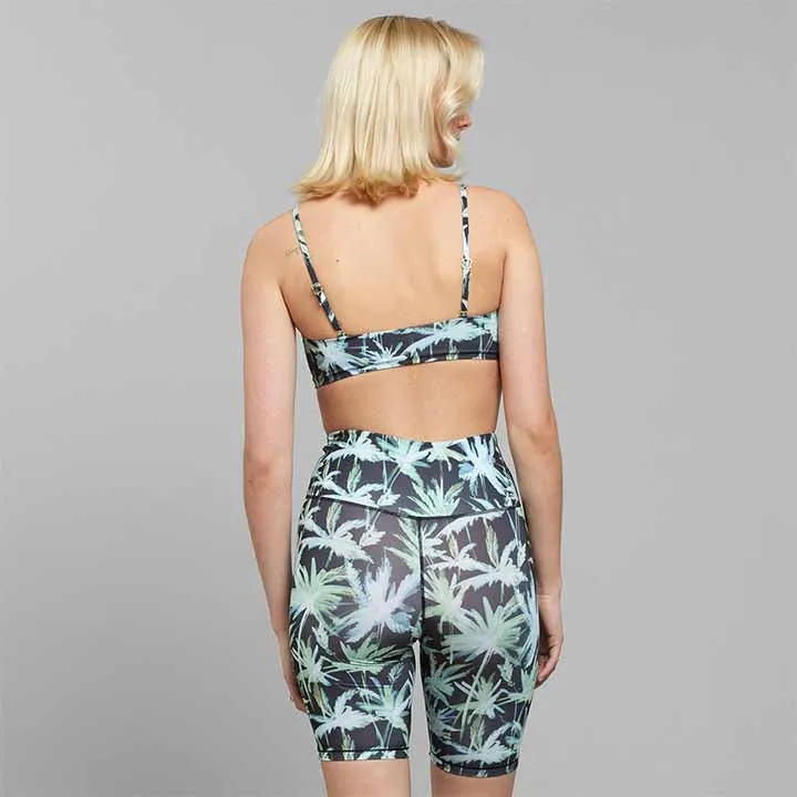 DEDICATED Bike Tights Kortebo Painted Palmtrees black