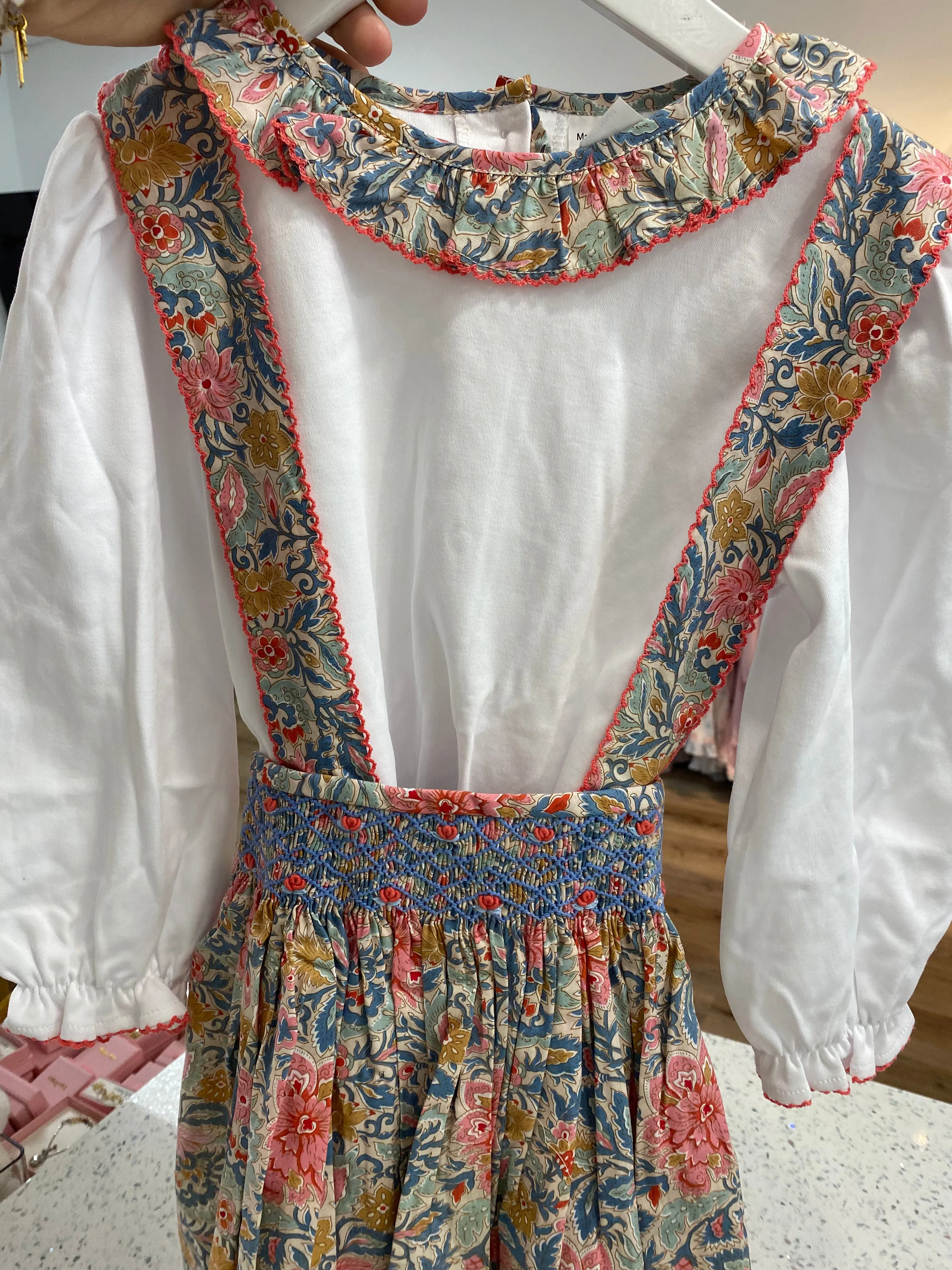 Delaney: Paisley Print Smocked Skirt Set