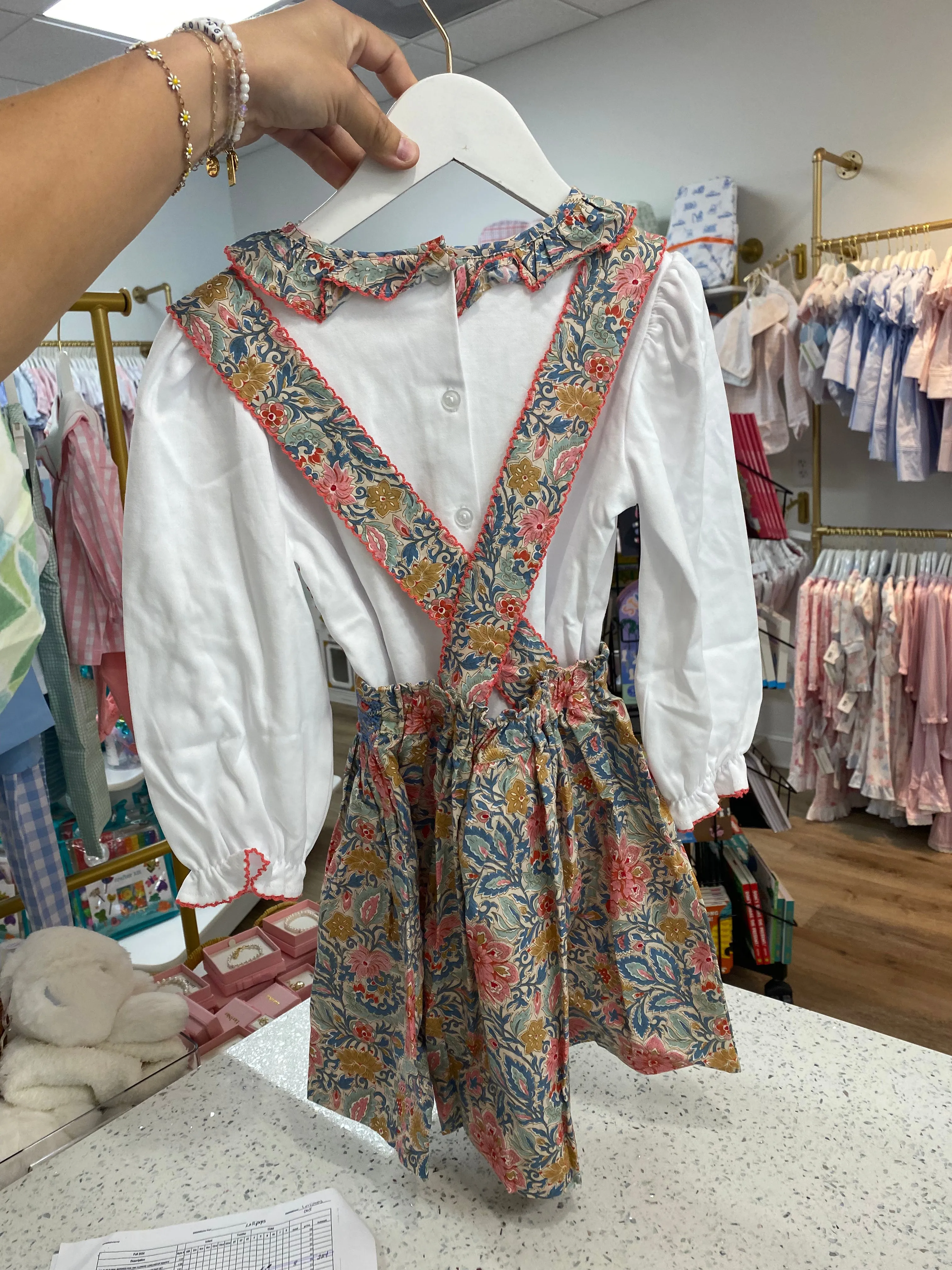 Delaney: Paisley Print Smocked Skirt Set