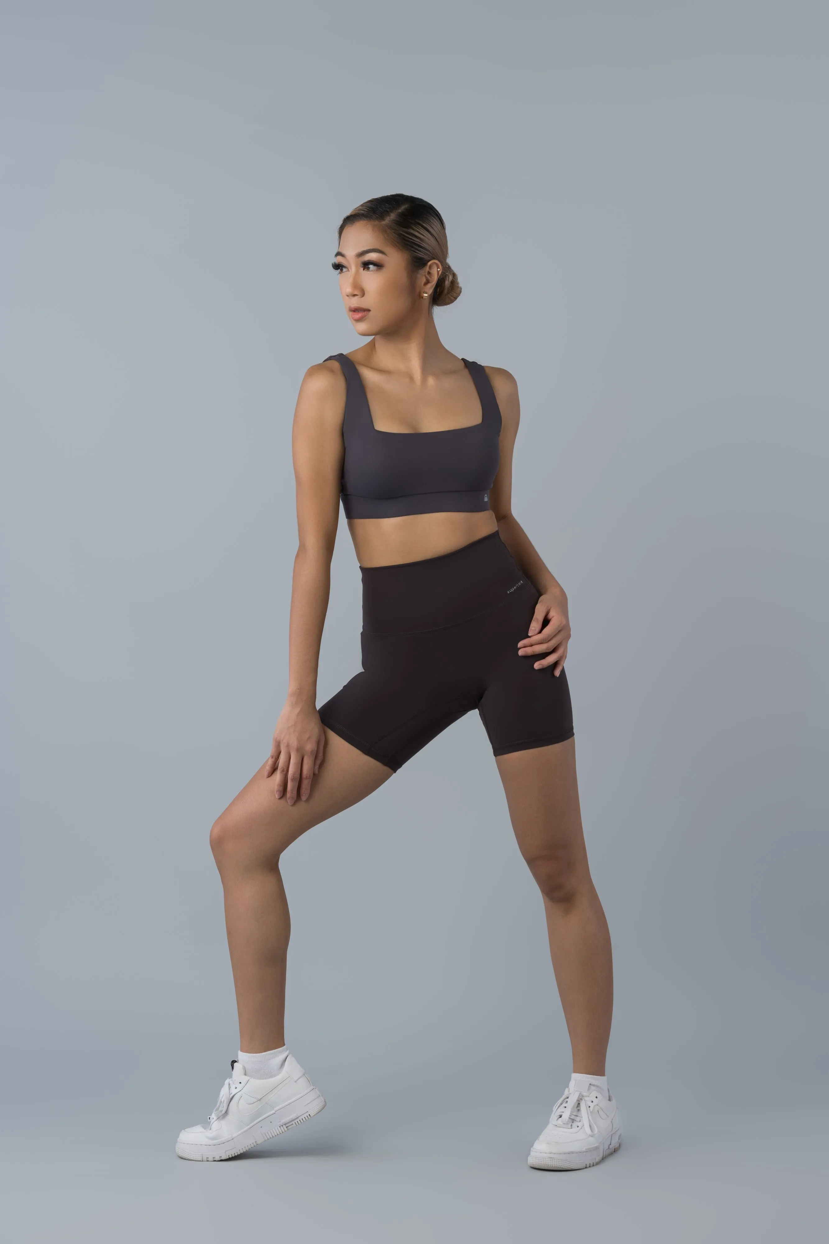 Demi Biker Shorts in Charcoal