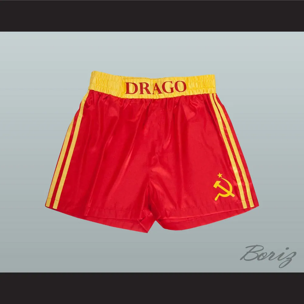 Dolph Lundgren Ivan Drago Russia Red Boxing Shorts