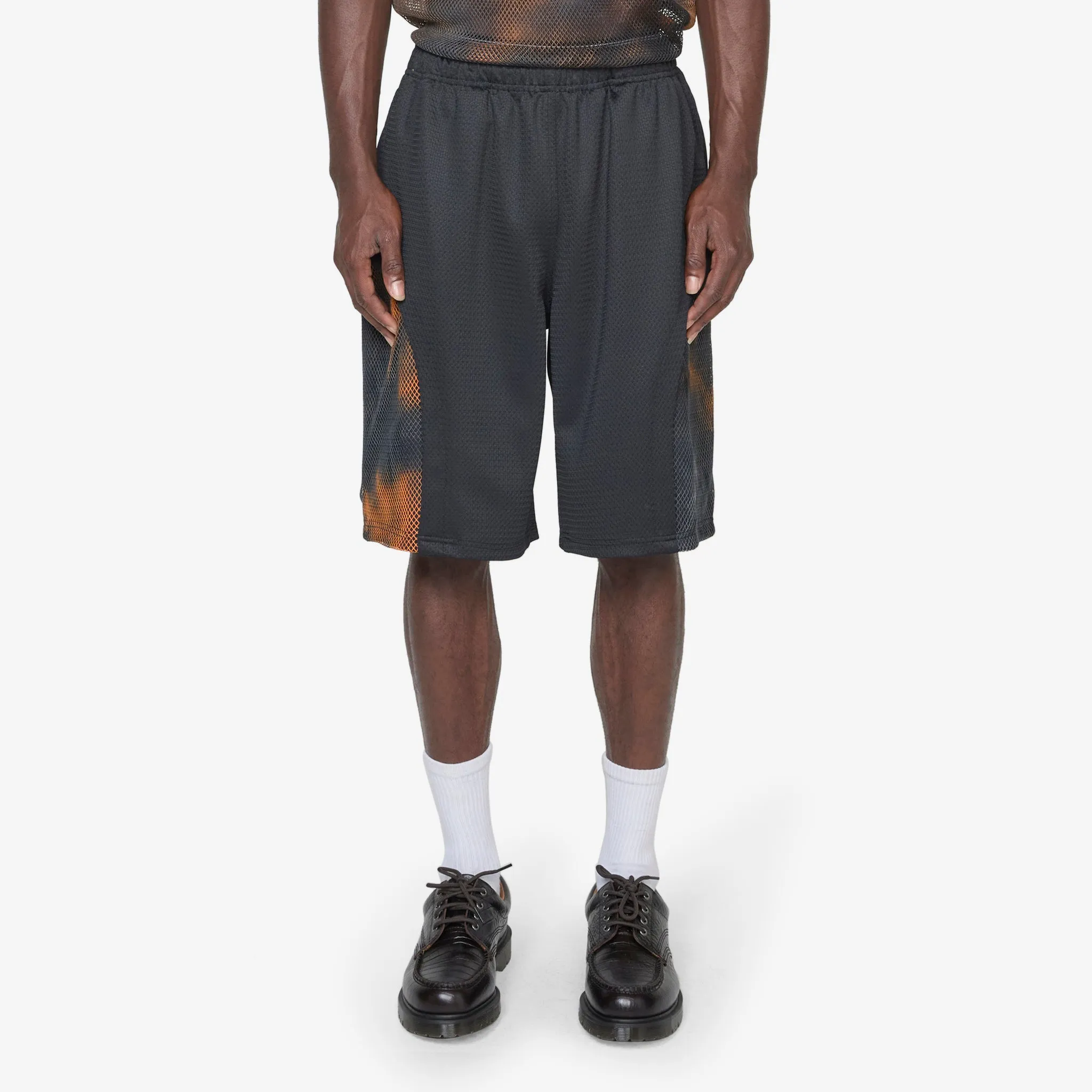 Double Paneled Mesh Shorts Black