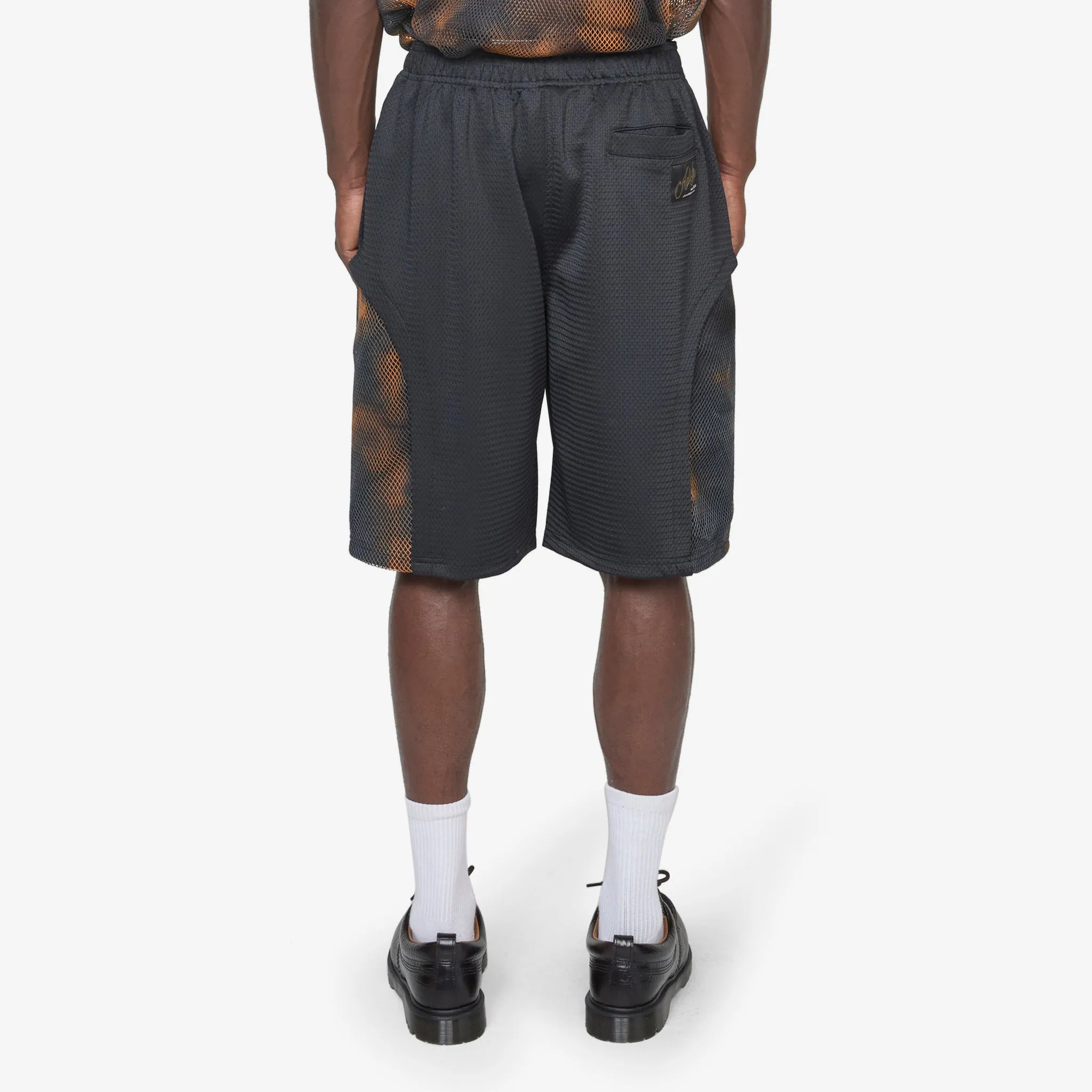 Double Paneled Mesh Shorts Black