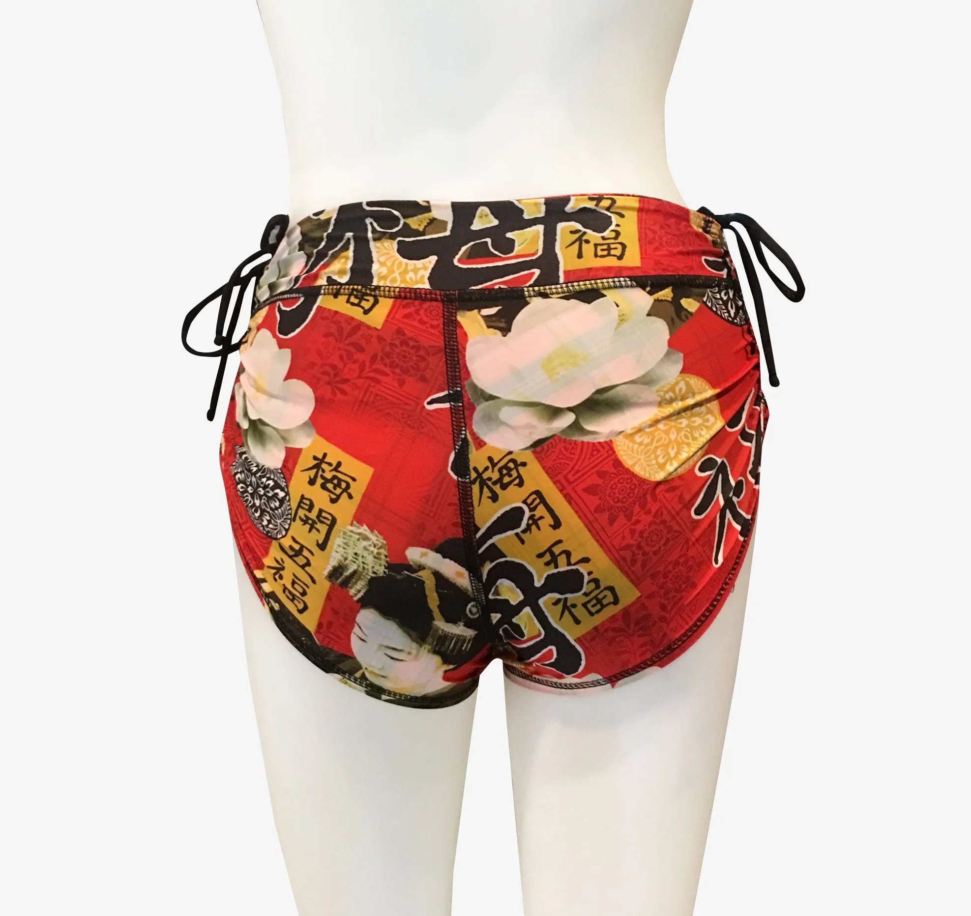 DRAWSTRING SHORTS RED GEISHA/RED PLAID