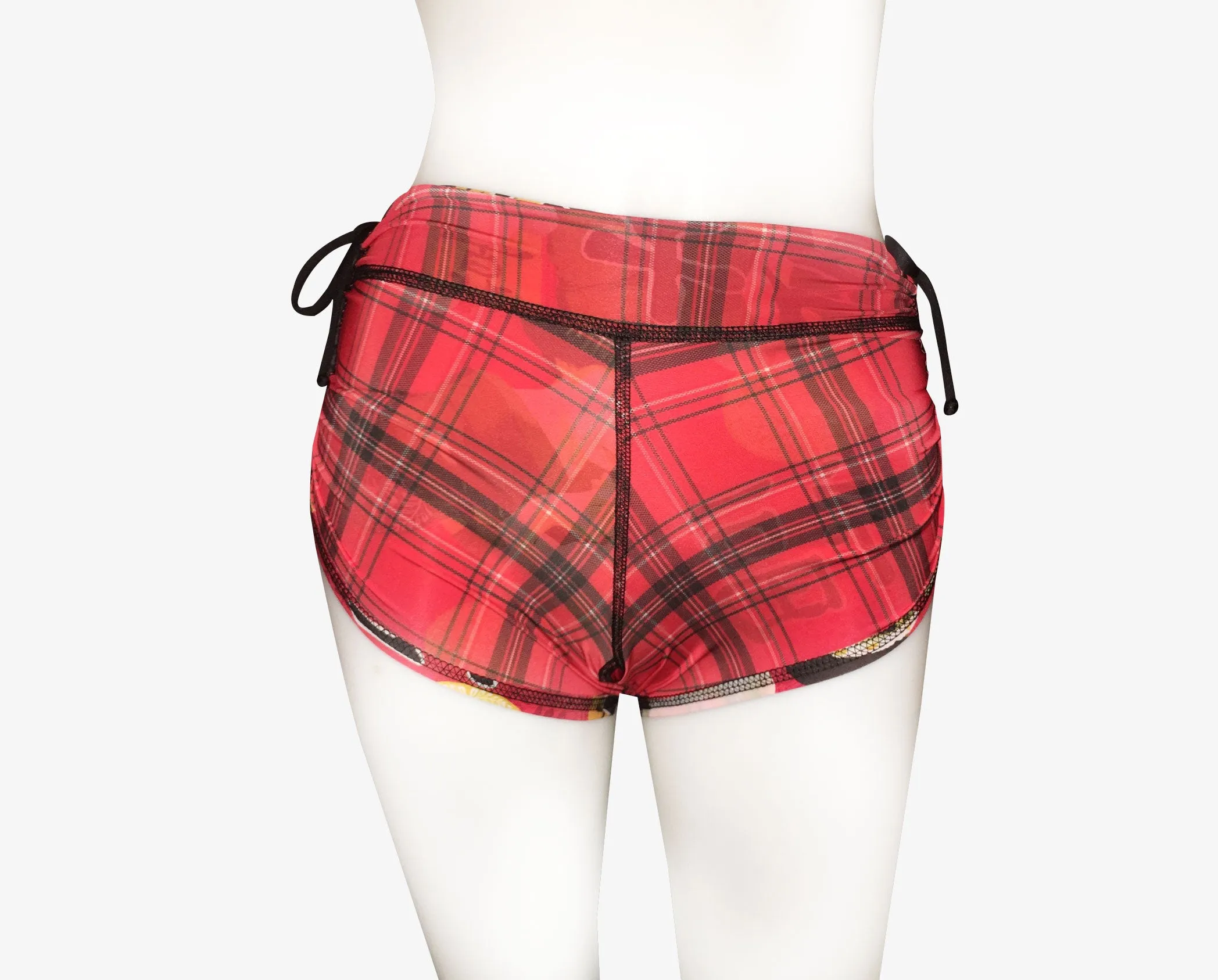 DRAWSTRING SHORTS RED GEISHA/RED PLAID