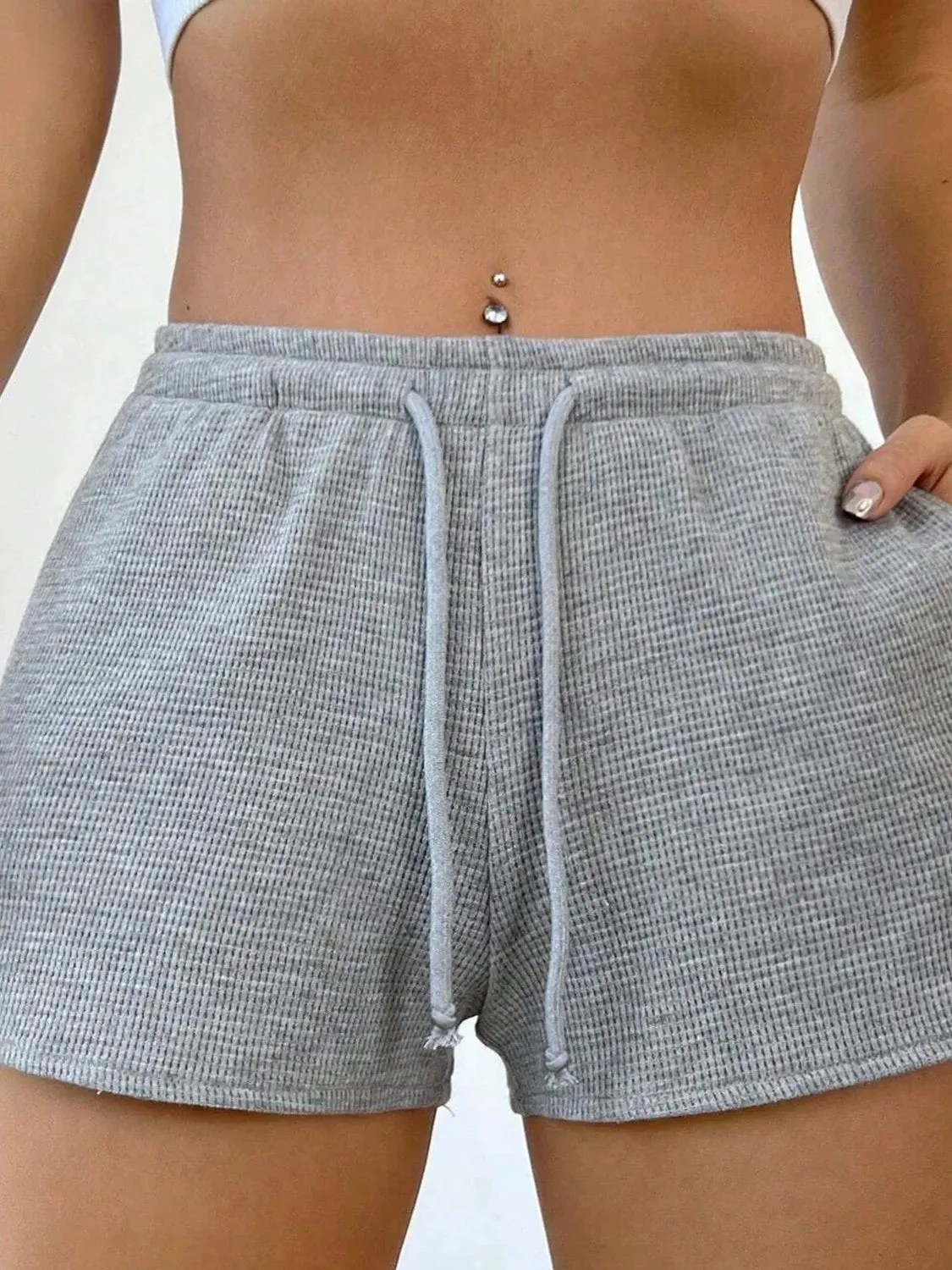 Drawstring Shorts with Pockets