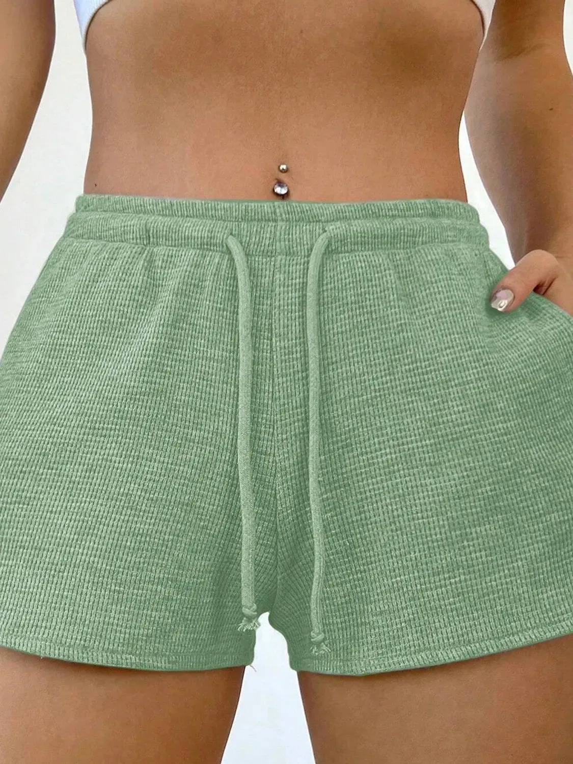 Drawstring Shorts with Pockets