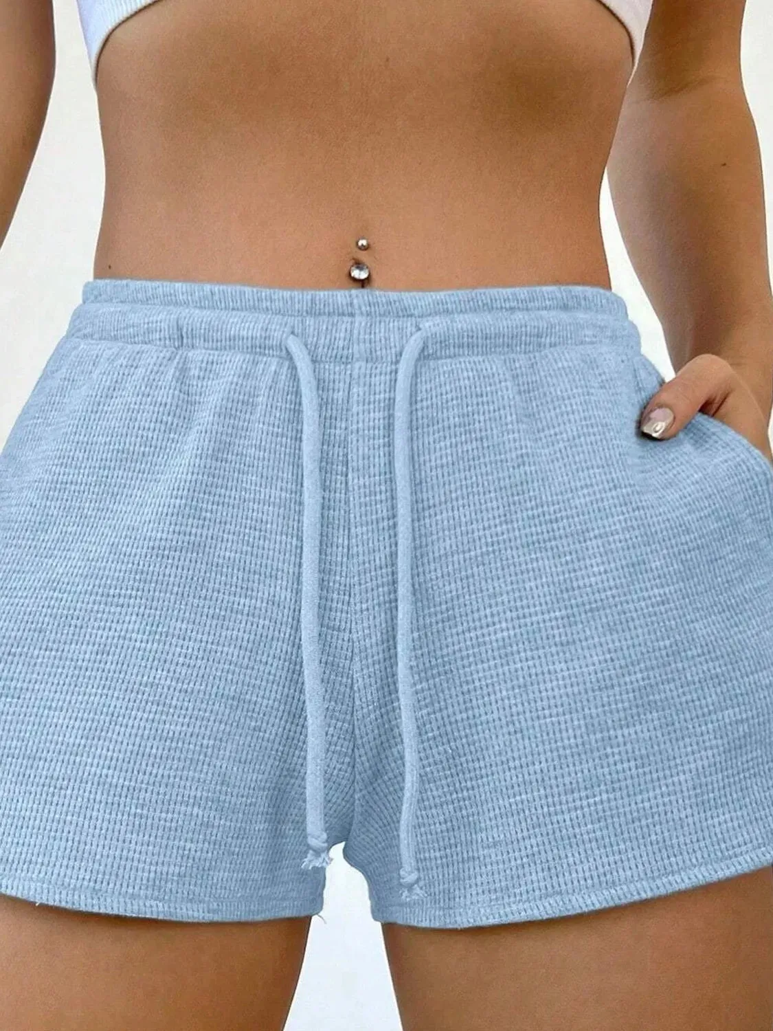Drawstring Shorts with Pockets