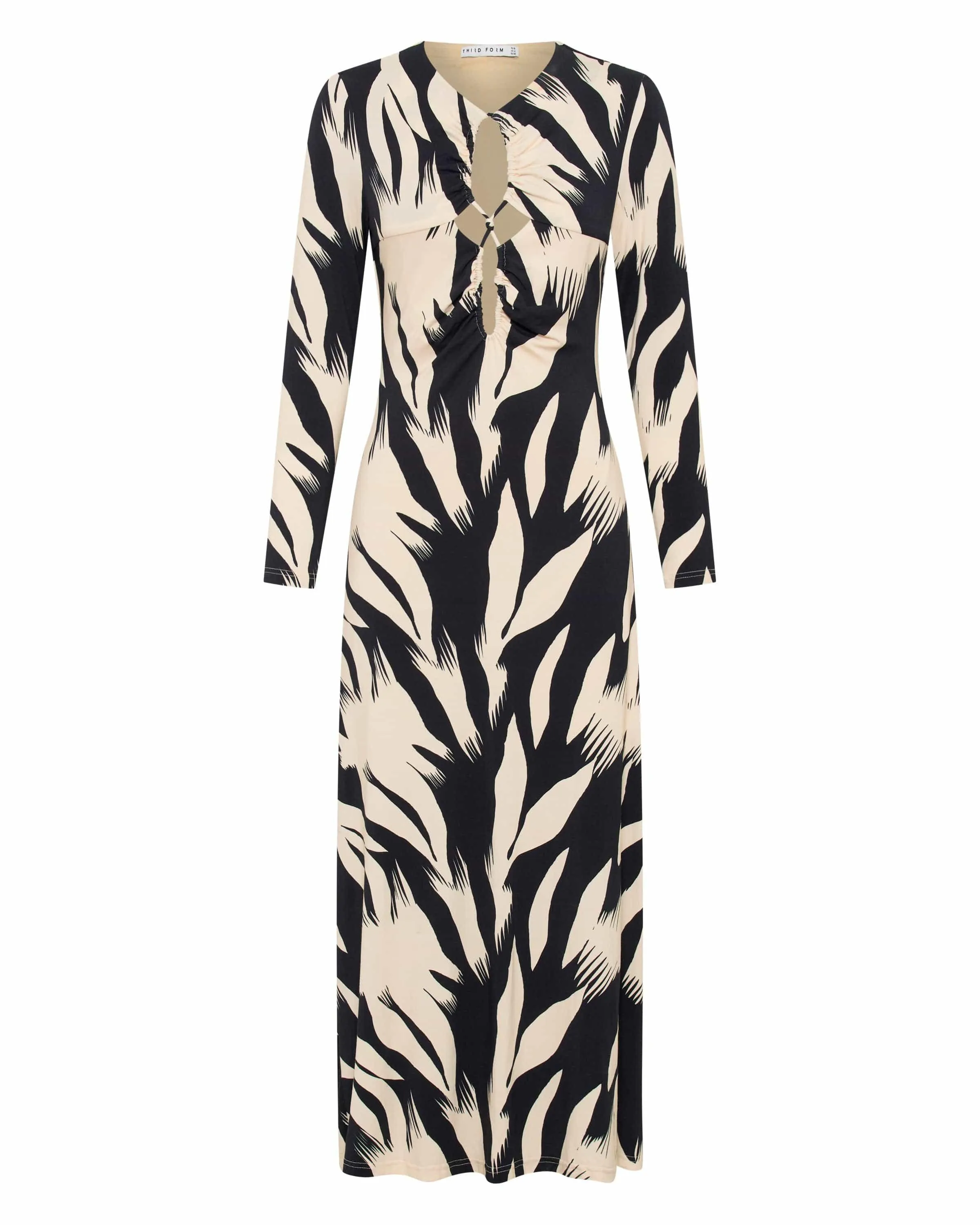 DRIFTER LS MIDI DRESS | FEATHER PRINT