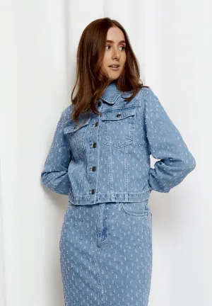 DSDaniella Cropped Denim Jacket - Light Blue Wash