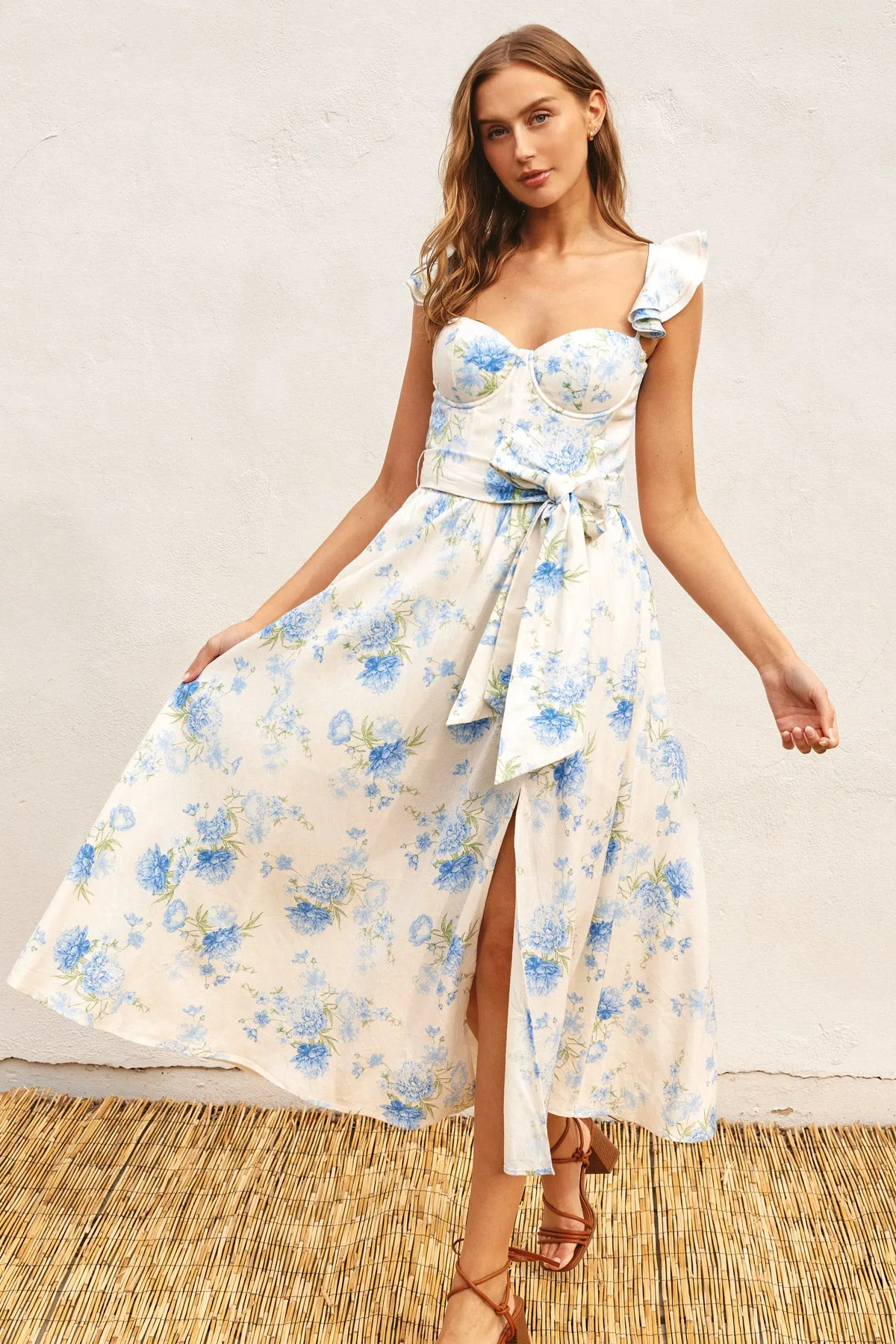 Elise Corset Flutter Dress