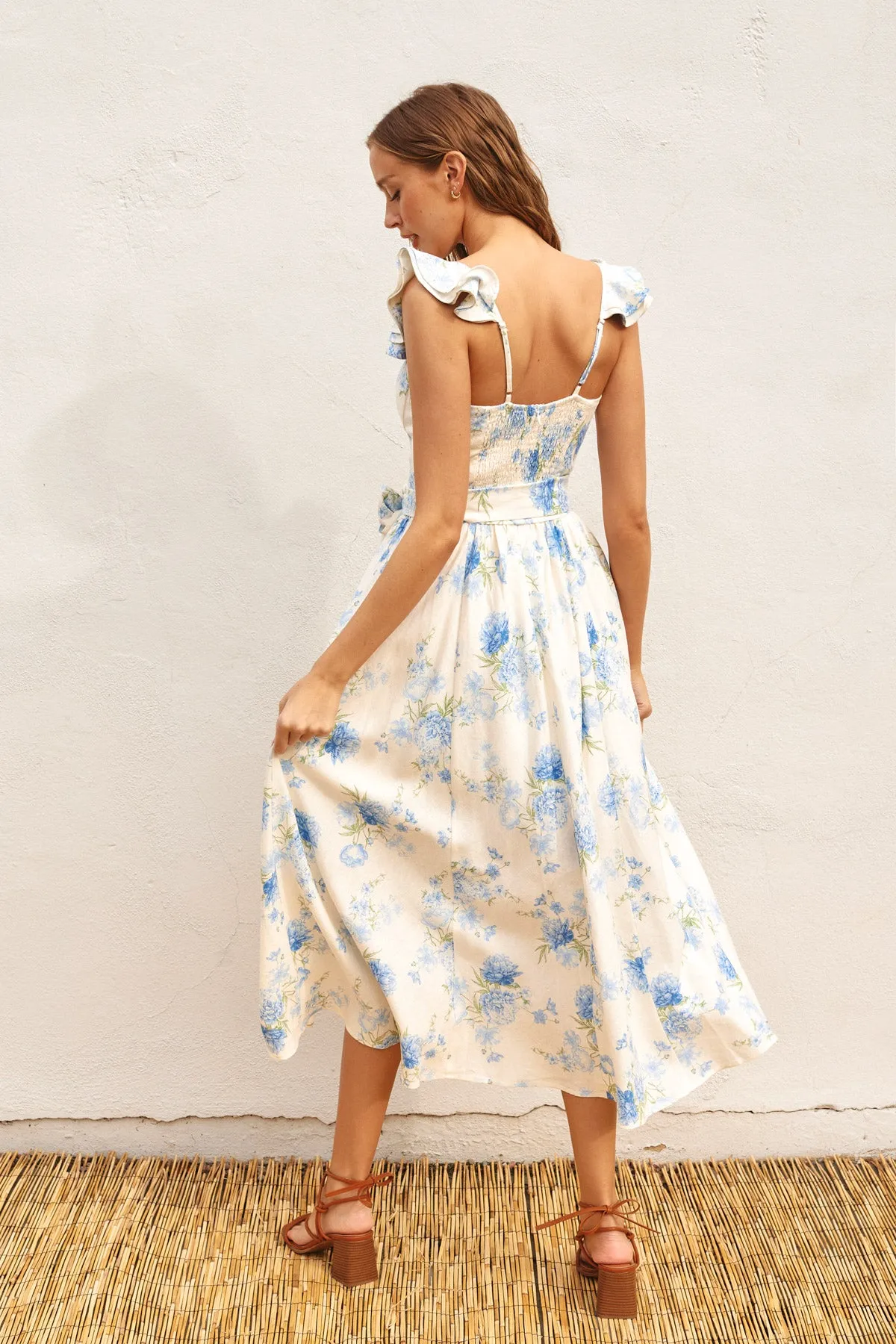 Elise Corset Flutter Dress