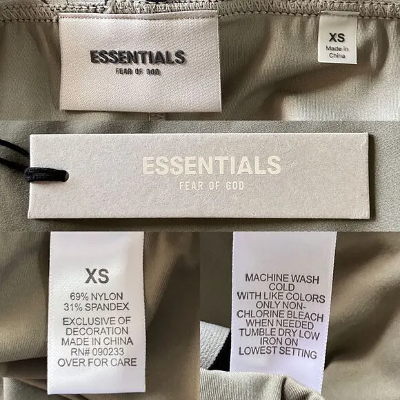 Essentials FOG Charcoal Biker Shorts XS NWT