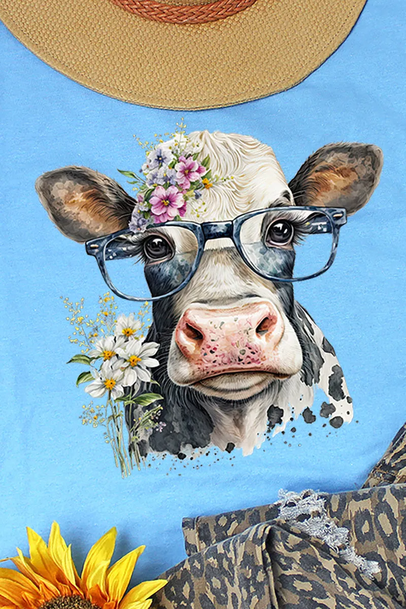 Fancy Glasses Cow Dri-Power 50/50 Tee