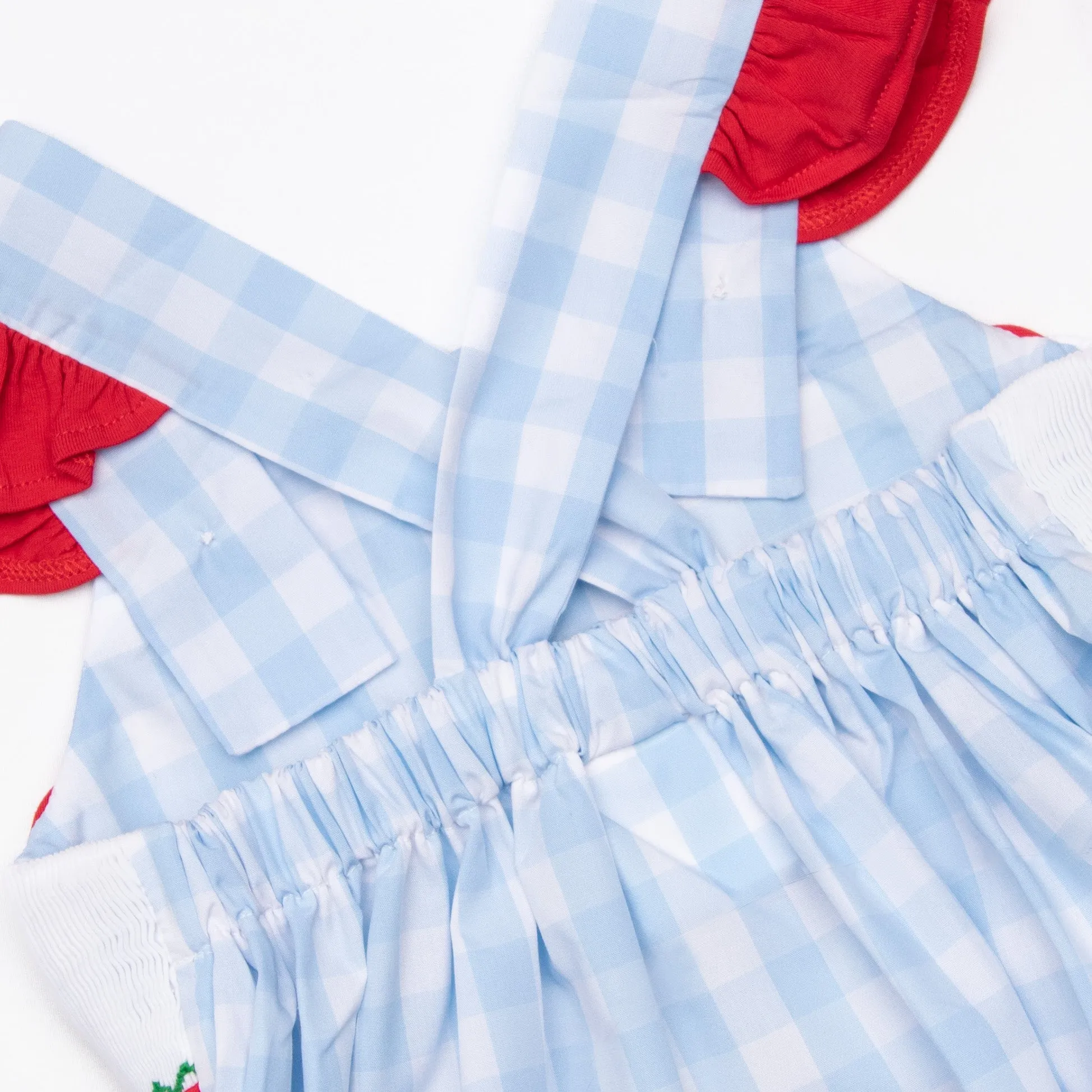 Farmer Friends Smocked Dress, Blue