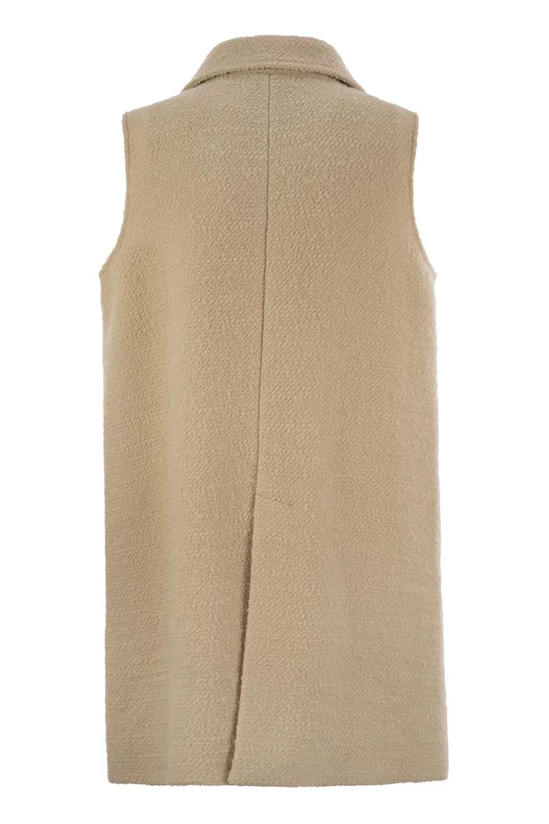 FAY Wool Vest with Iconic Hook Closure
