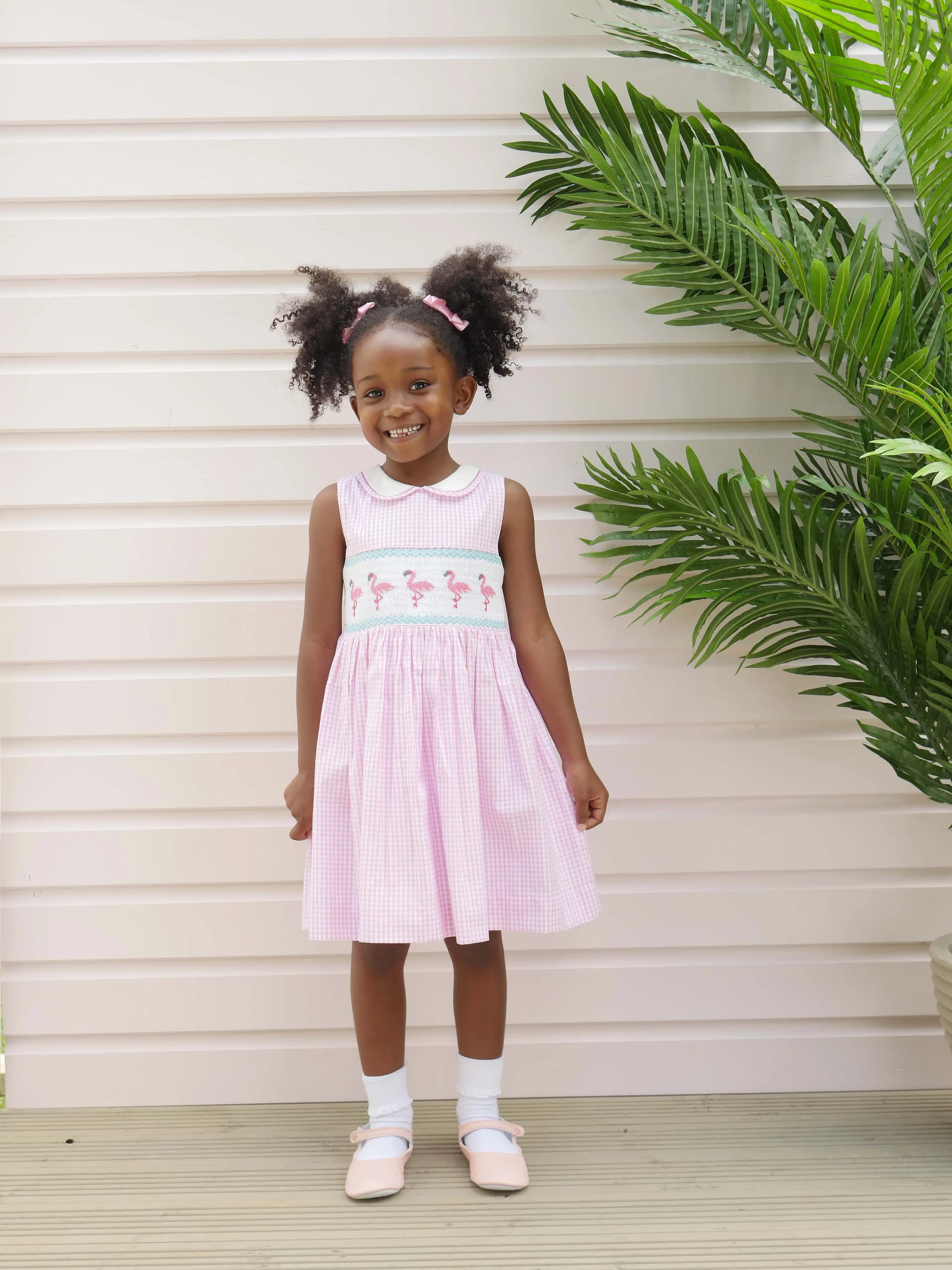 Flamingo Smocked Dress