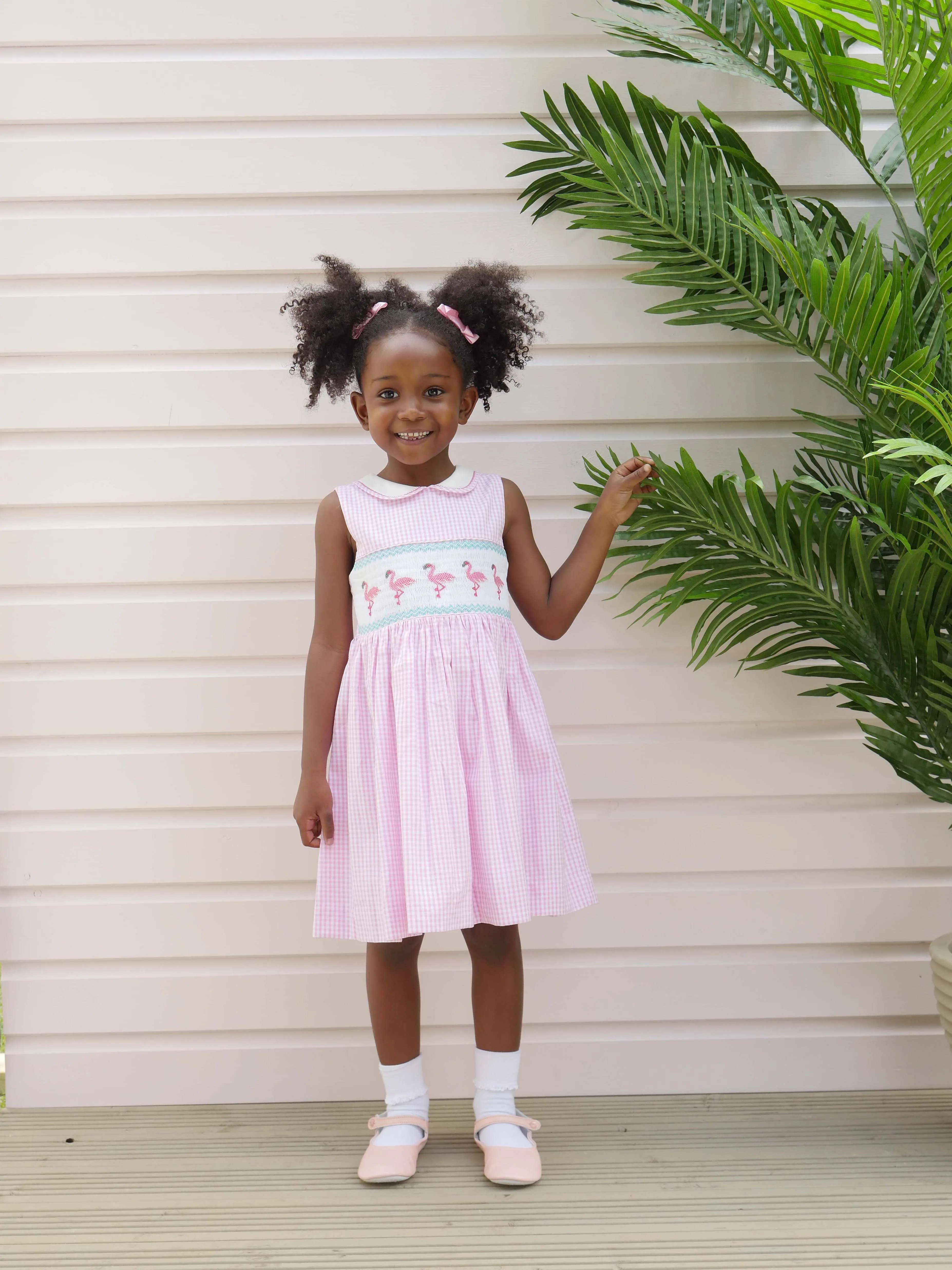 Flamingo Smocked Dress