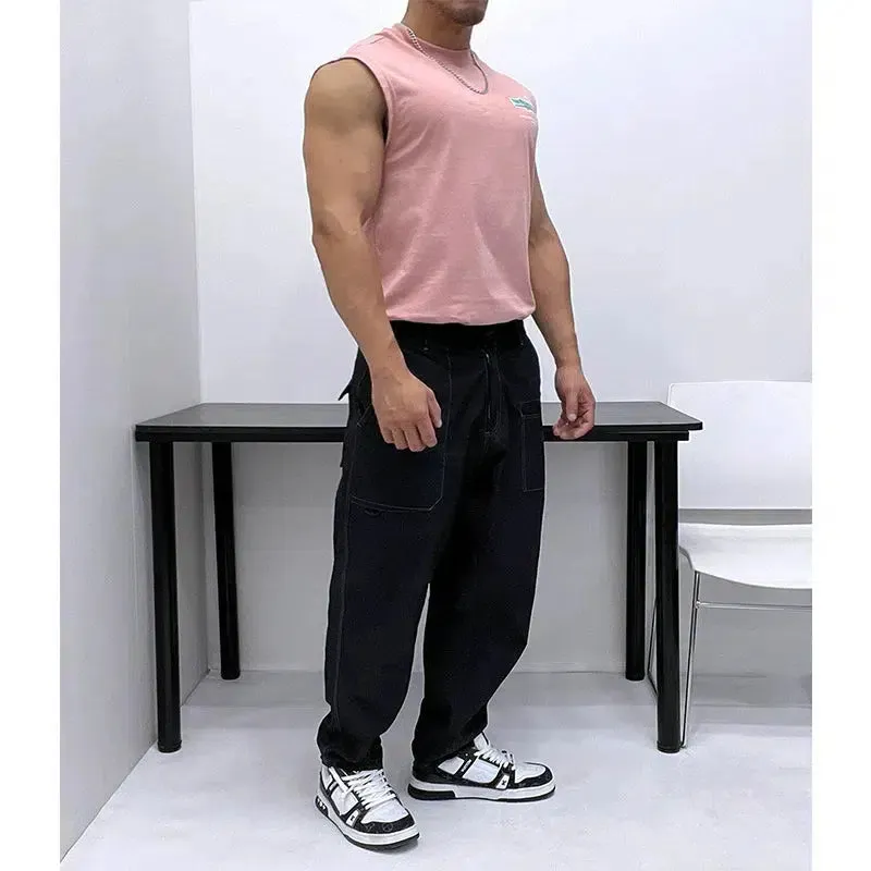 Foam Graphic Print Sleeveless Vest