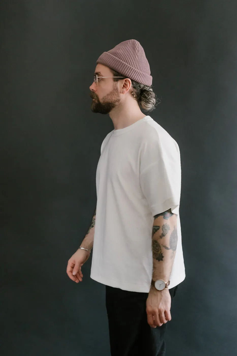 Fons Boxy Fit Towel T-Shirt - Ecru