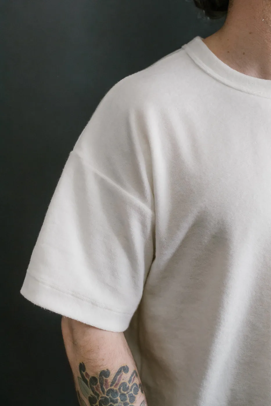 Fons Boxy Fit Towel T-Shirt - Ecru