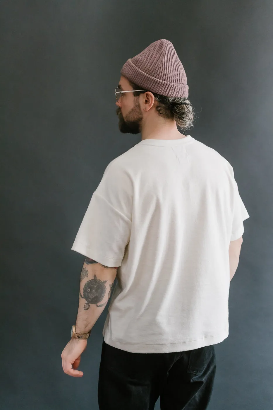 Fons Boxy Fit Towel T-Shirt - Ecru
