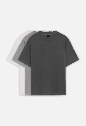 Foundation 3 Pack Vintage Tee	 / Washed Salt x Washed Alloy x Washed Black