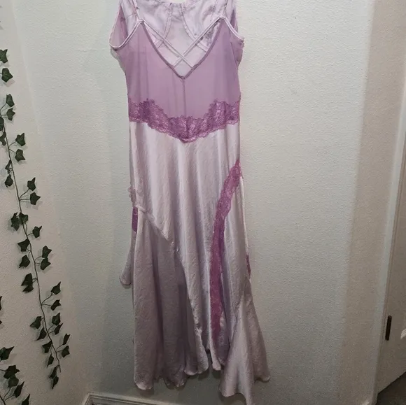 Free People NEW Neon Nights Midi Slip Dress Medium