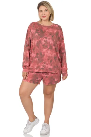French Terry Tye Dye Shorts Set
