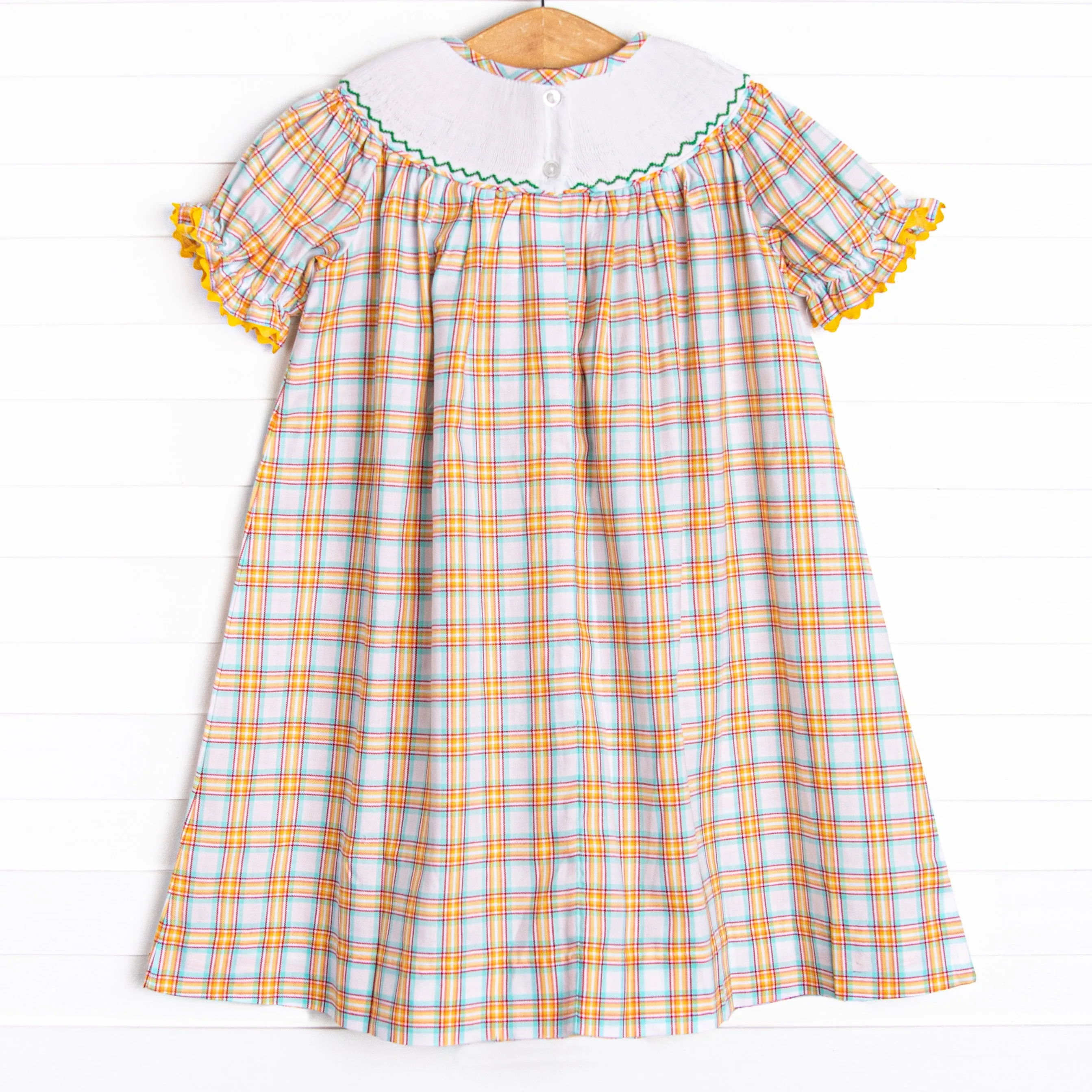 Fun At The Farm Smocked Dress, Yellow