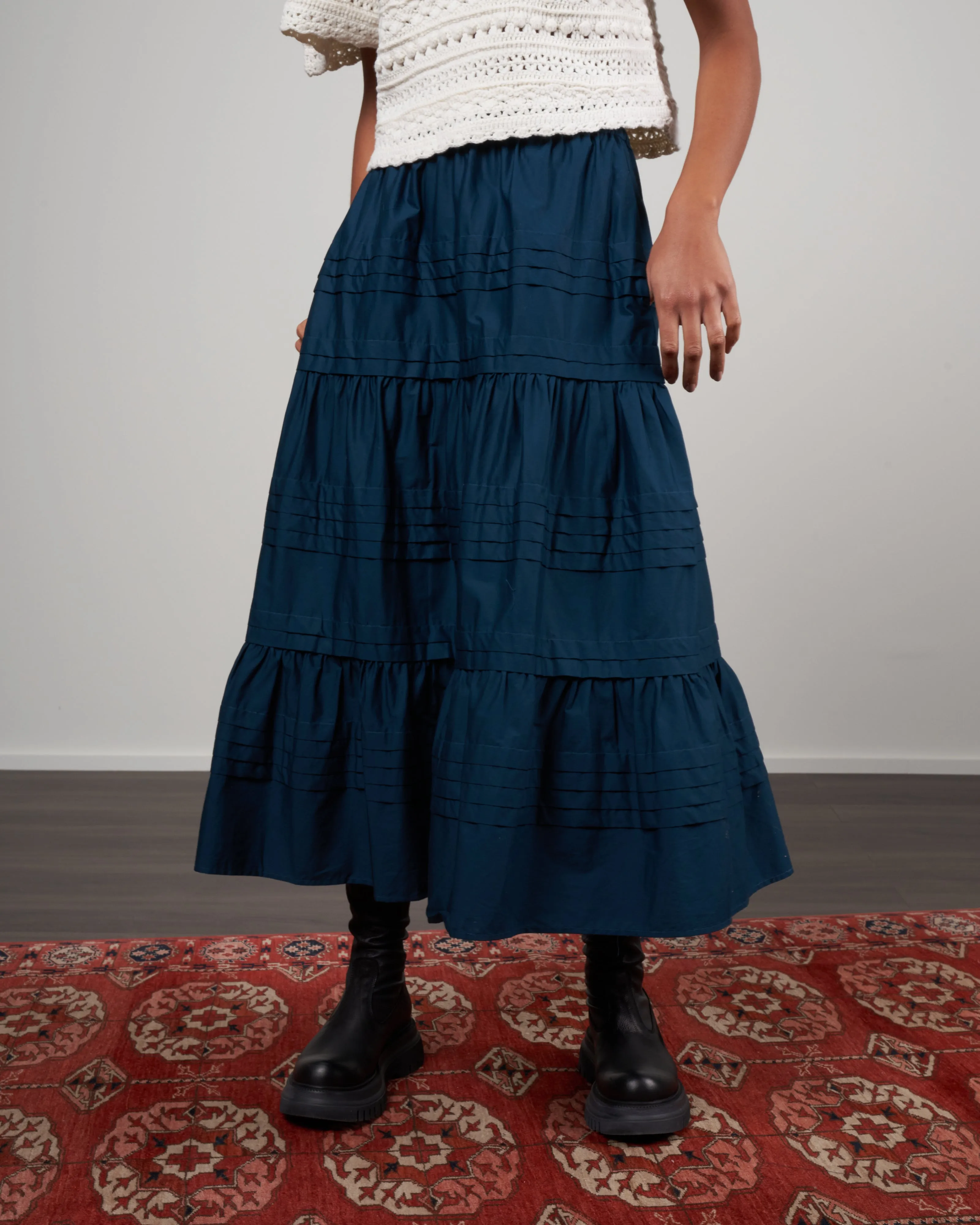 gaia midi skirt - aegean