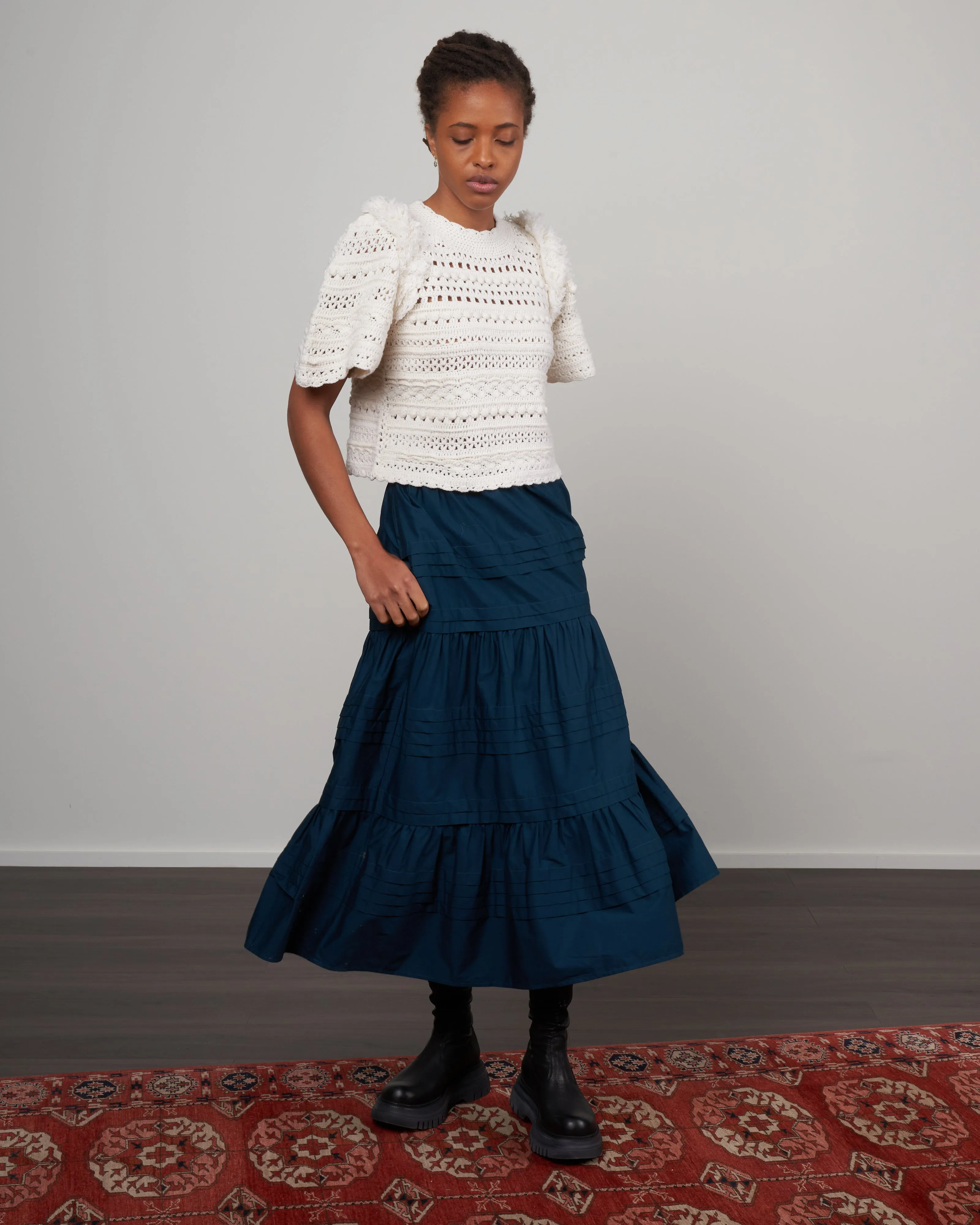 gaia midi skirt - aegean