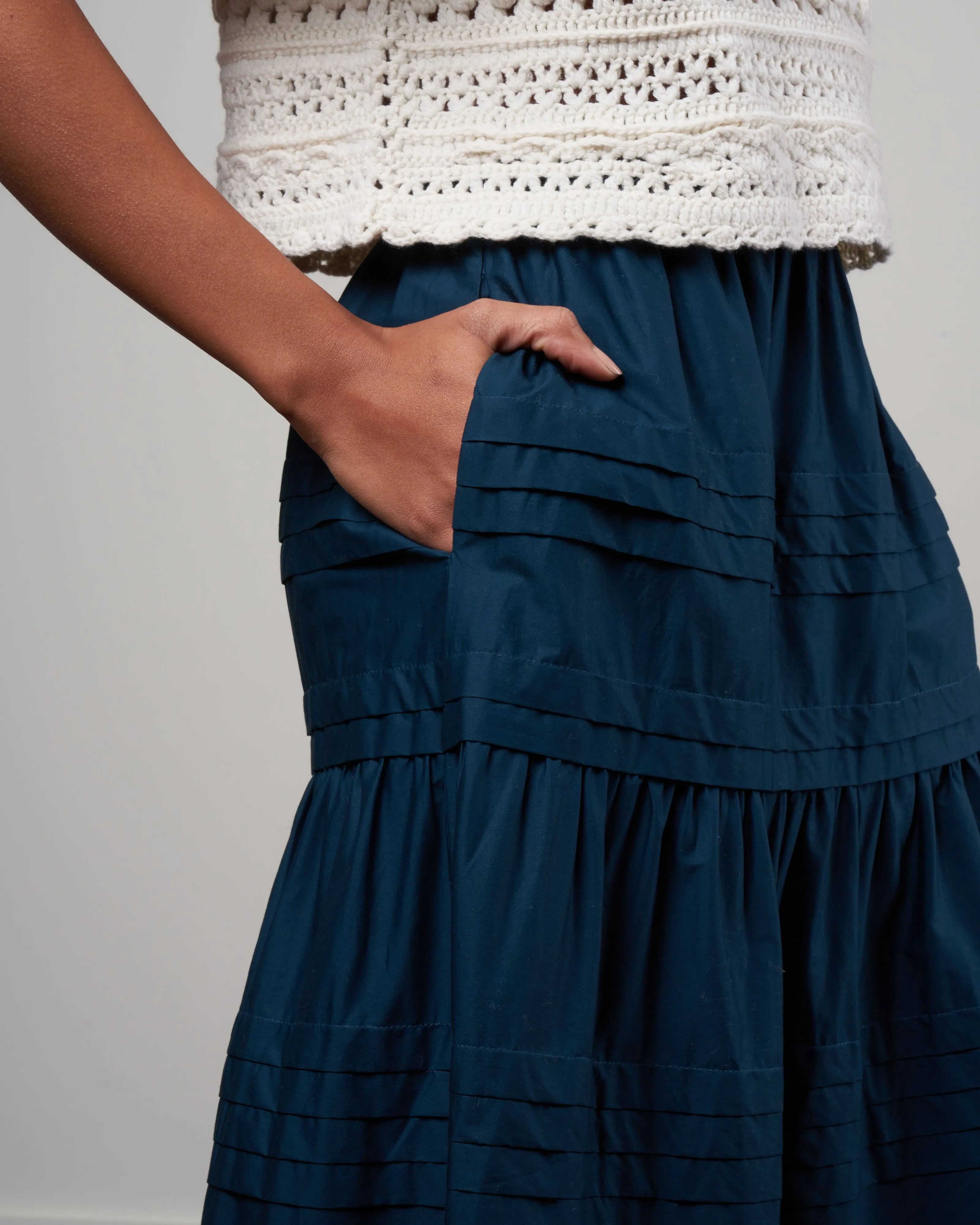 gaia midi skirt - aegean