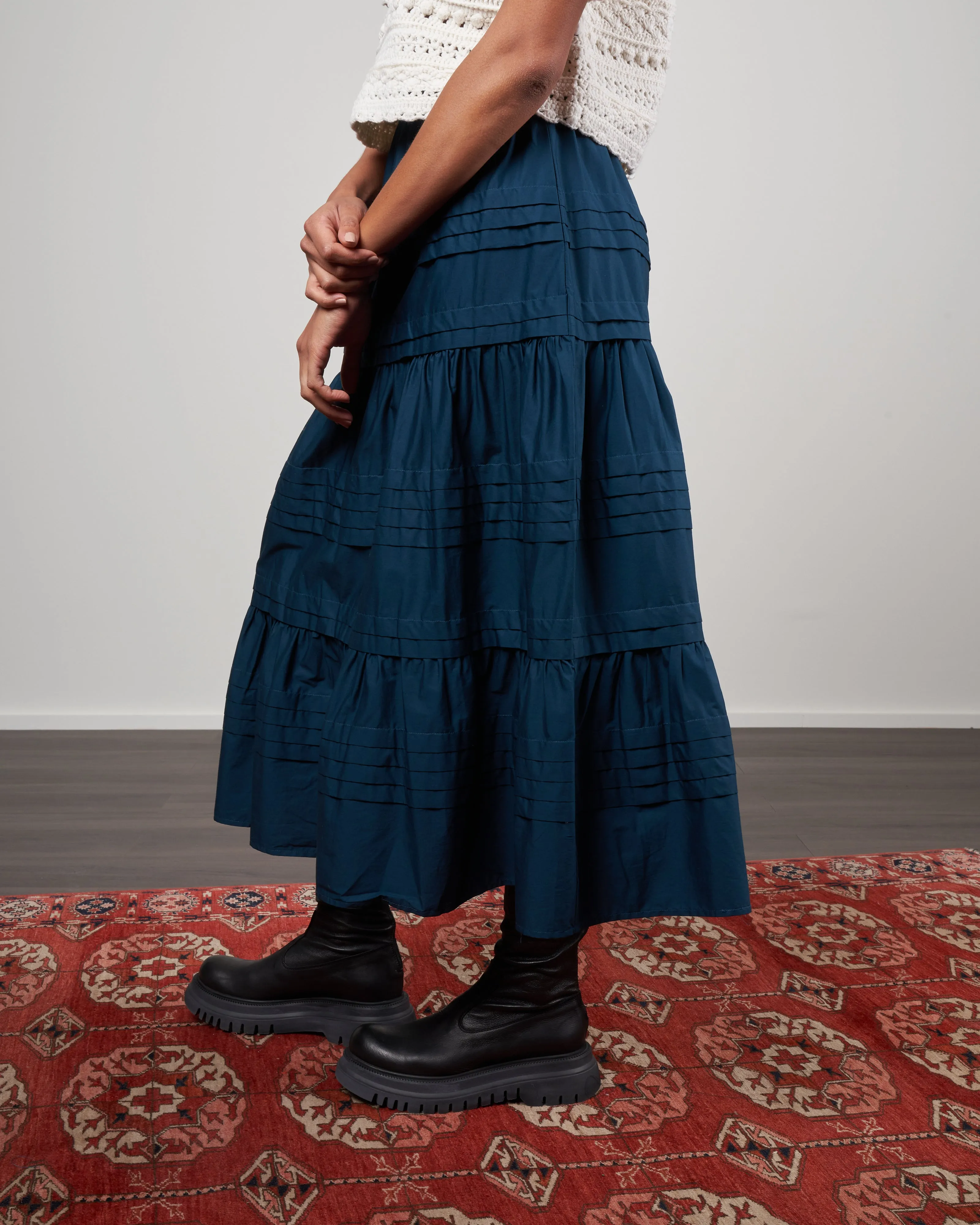 gaia midi skirt - aegean