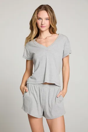 Gator Heather Grey V Neck Tee