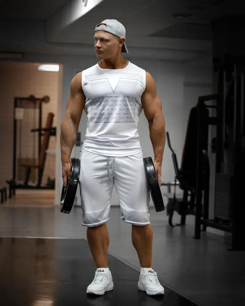 Gavelo Sniper White Sleeveless Tee