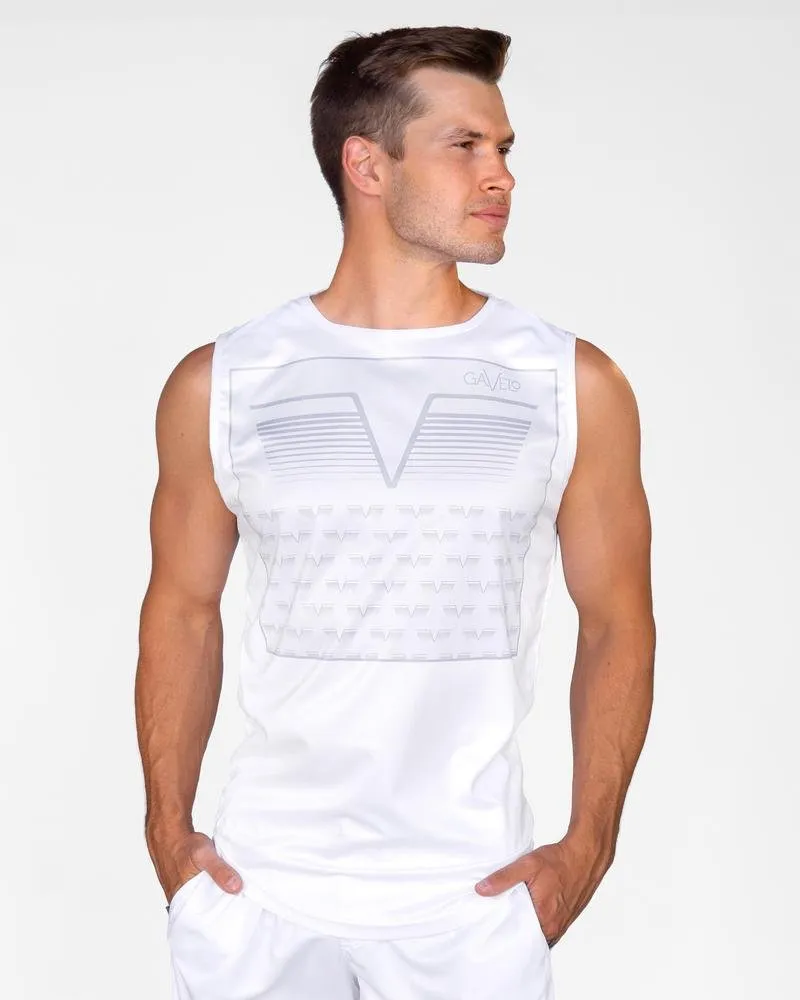 Gavelo Sniper White Sleeveless Tee