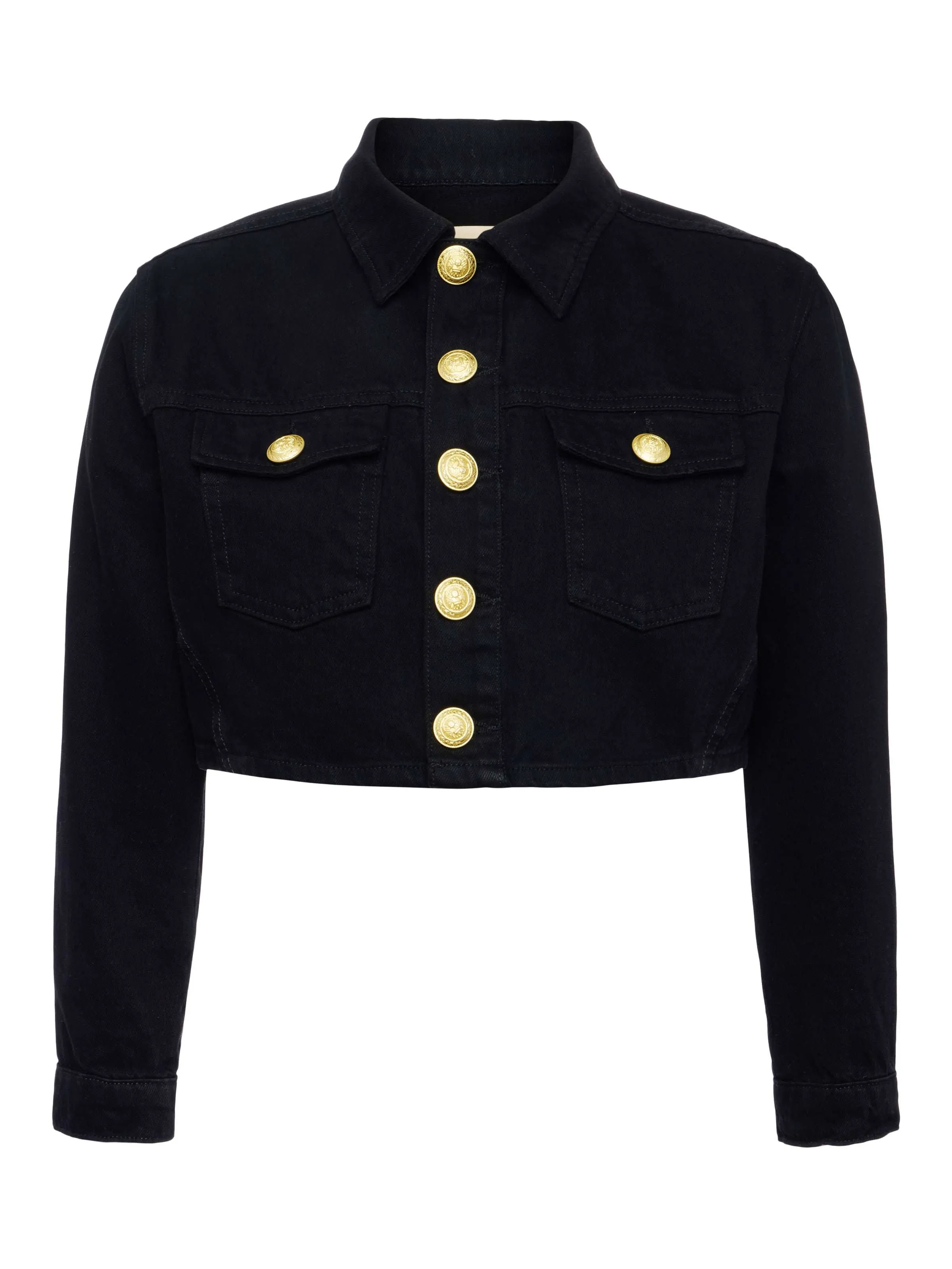 Genevie Cropped Denim Jacket