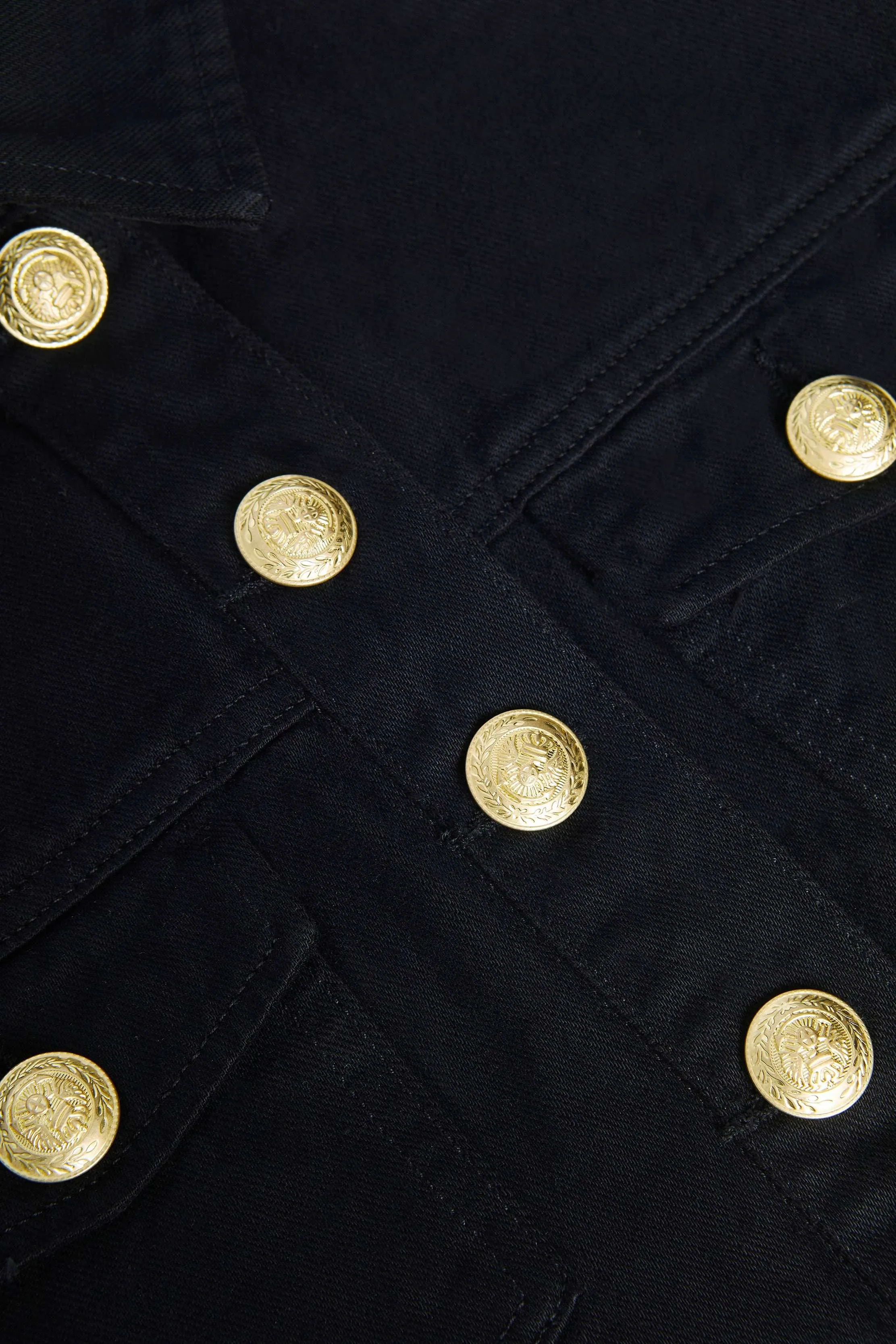 Genevie Cropped Denim Jacket