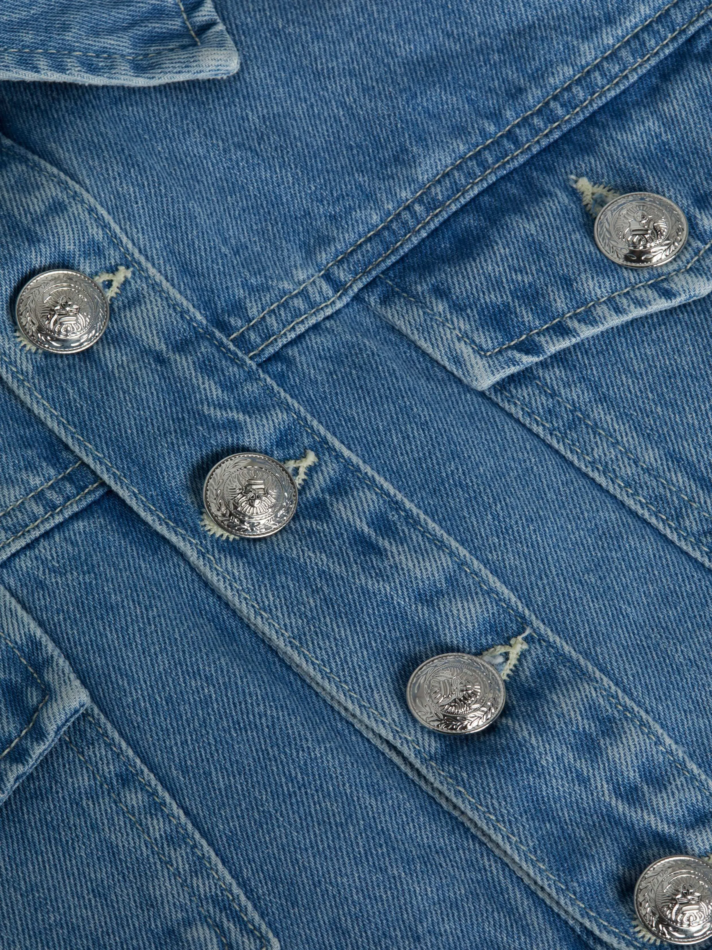 Genevie Cropped Denim Jacket